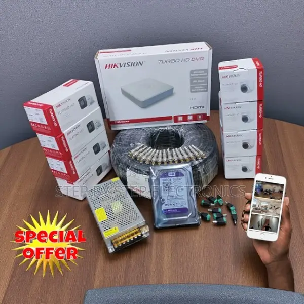 Durable Hikvision 8 Cameras 1080p Plug Play CCTV Surveillance Kit