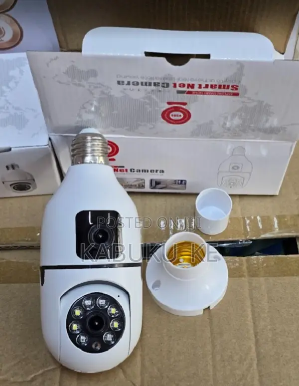 Dual Lens Wifi Bulb CCTV Camera