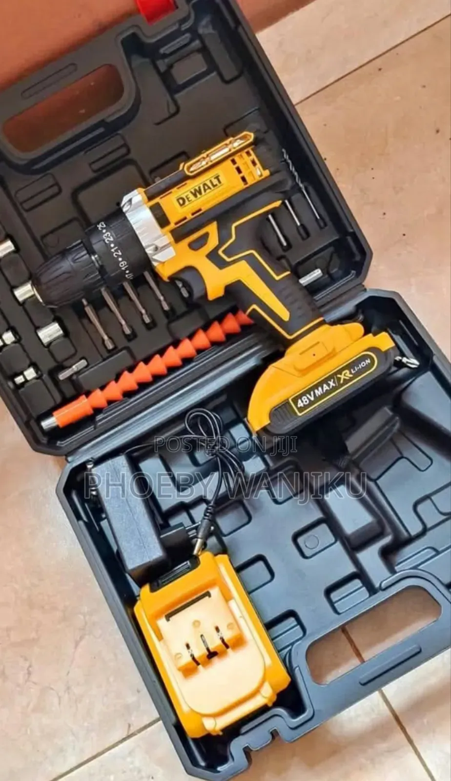*Cordless" Dewalt Drill (With Accessories)