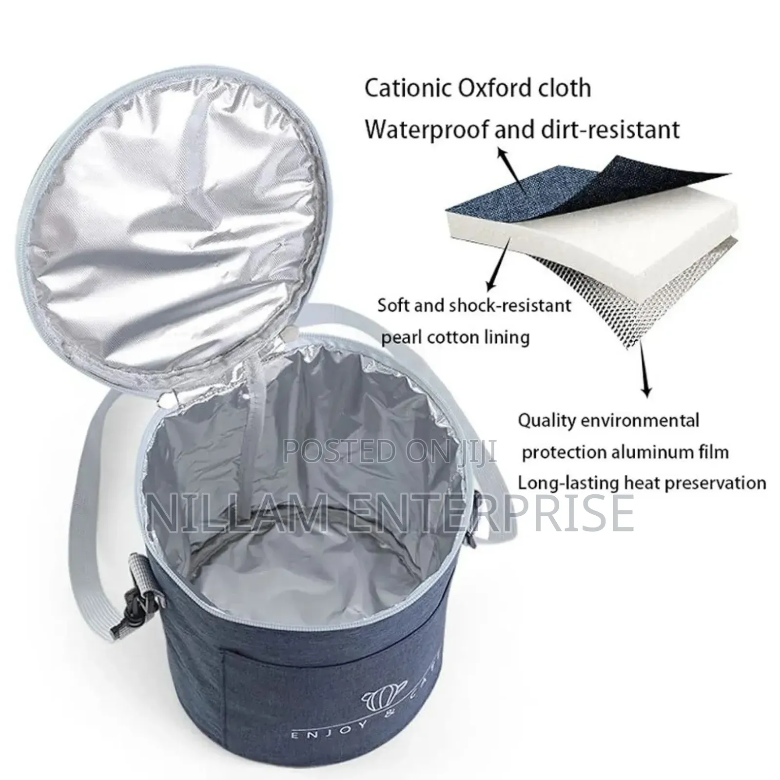 Insulated Round Lunch Bag, 9l