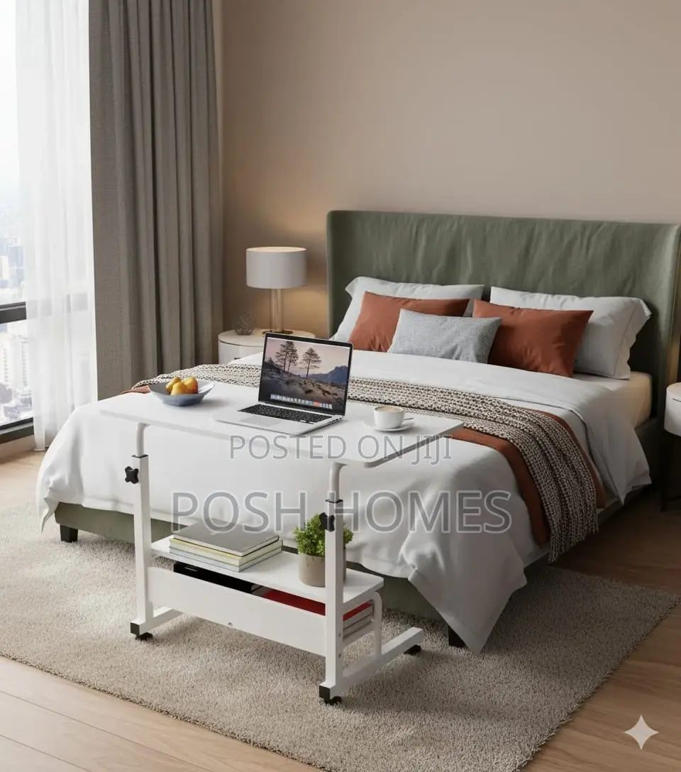 Neat Maple White Movable Laptop Desk
