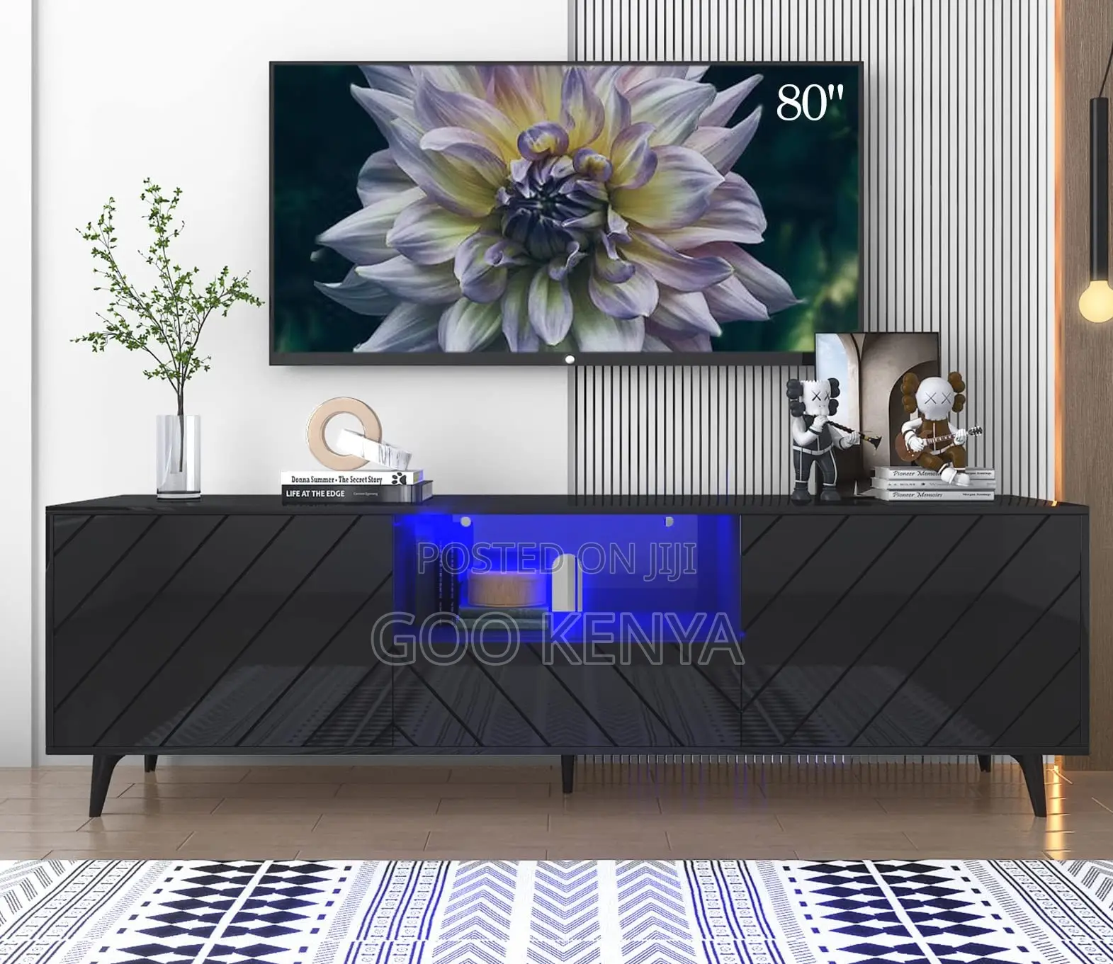 Home Tv Cabinet; High Gloss Wooden Tv Stand With Storage