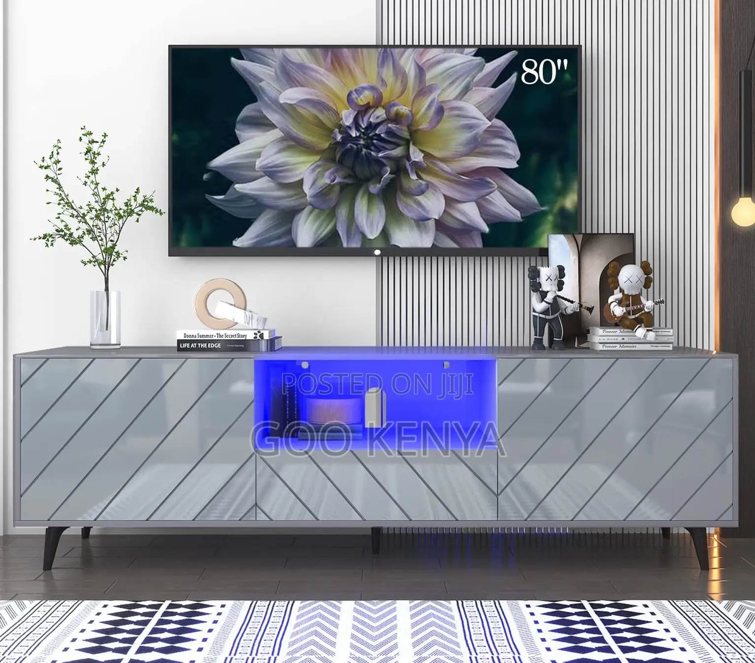 Home Tv Cabinet; High Gloss Wooden Tv Stand With Storage