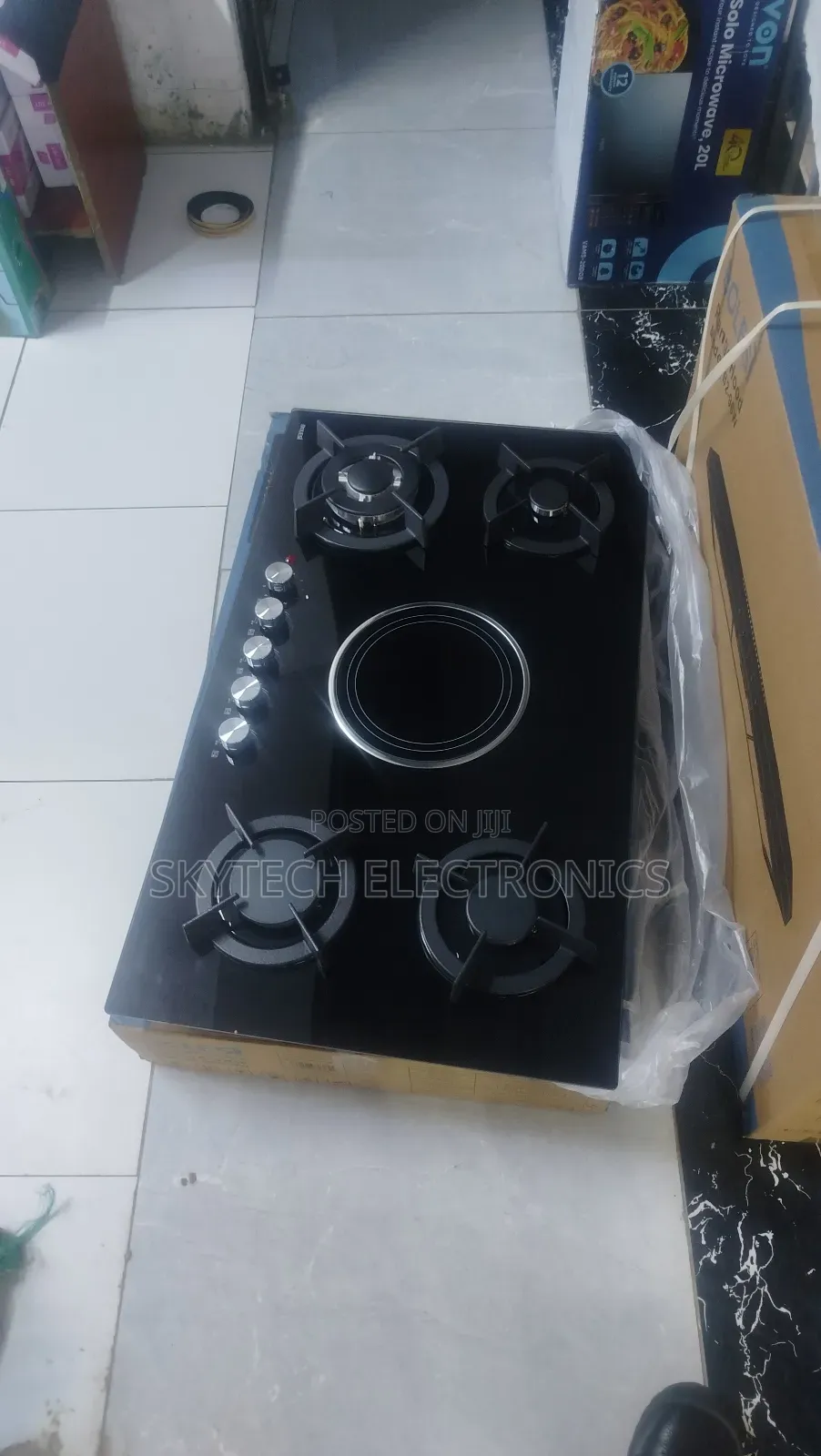 Bolesi Hob 90cm 4gas Gas Burners 1ceramic Burner
