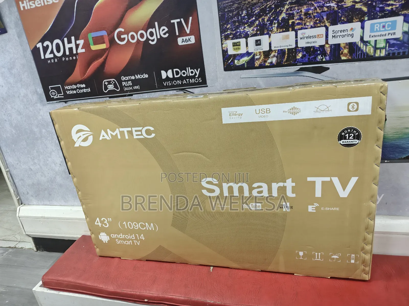 Amtec 43l20 43 Inch Smart Android 1gb Ram 8gb Rom Tv