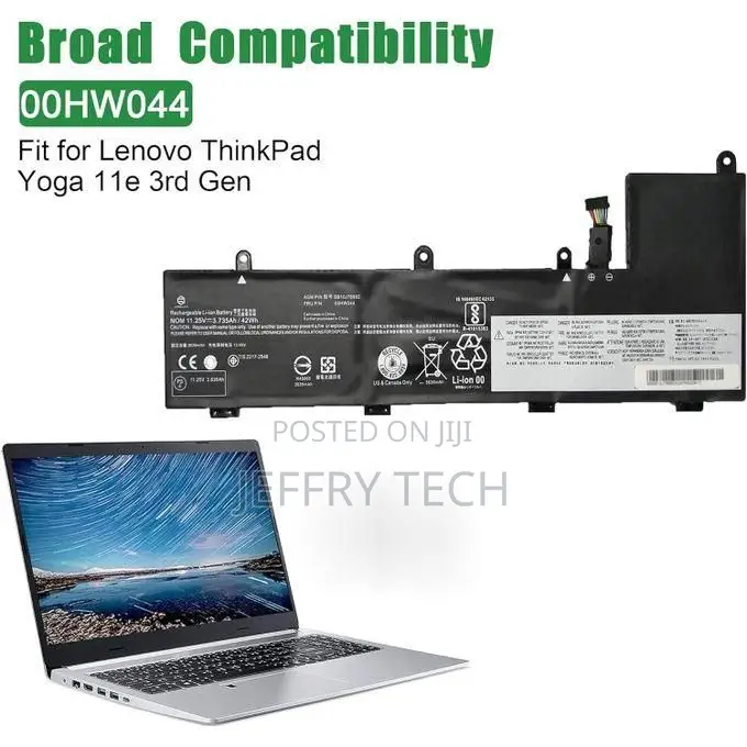 Battery for Lenovo Thinkpad Yoga 11e 3rd Gen Series 00hw042 Sb10j78990