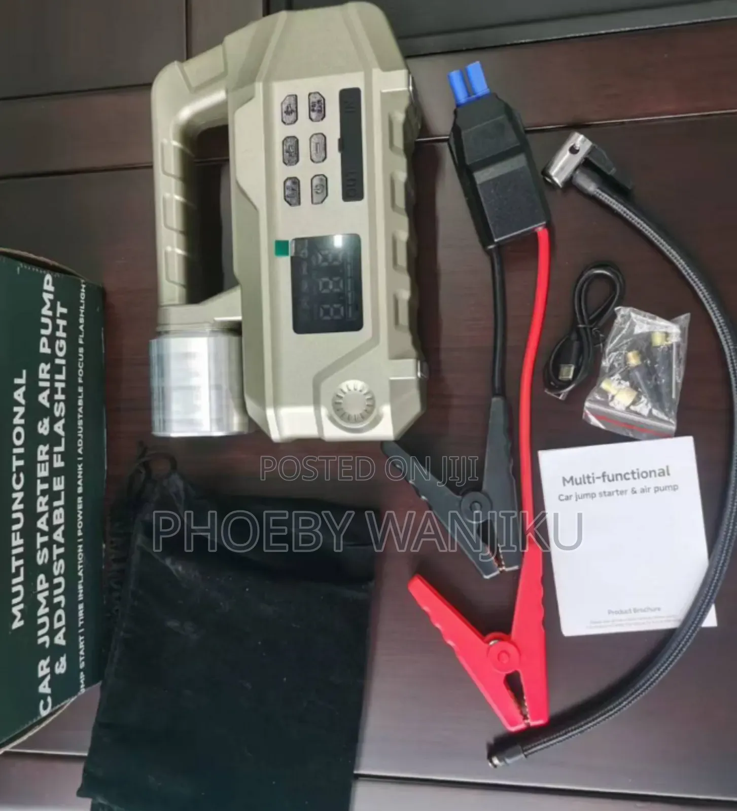 High Power Digital Jump Starter, Compressor Adjustable Flash Light