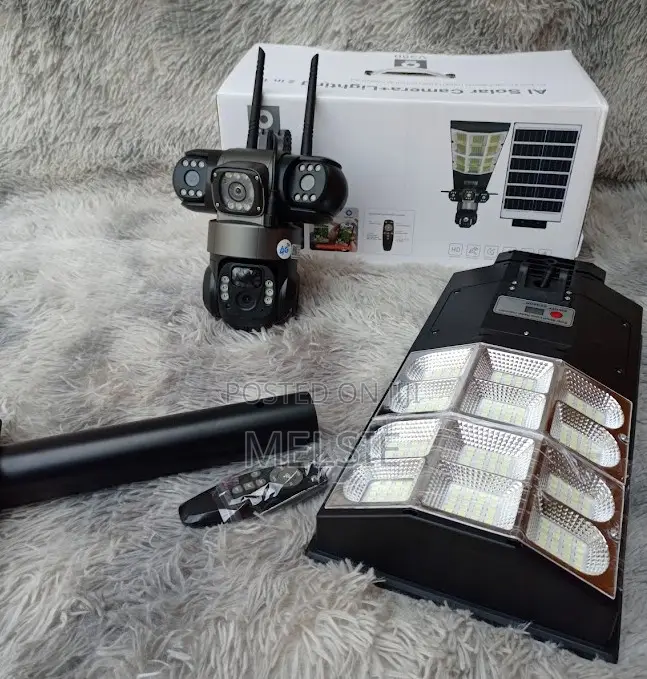 Ai Human Tracking Ai Solar Camera 2 in 1 Solar Street Security Light