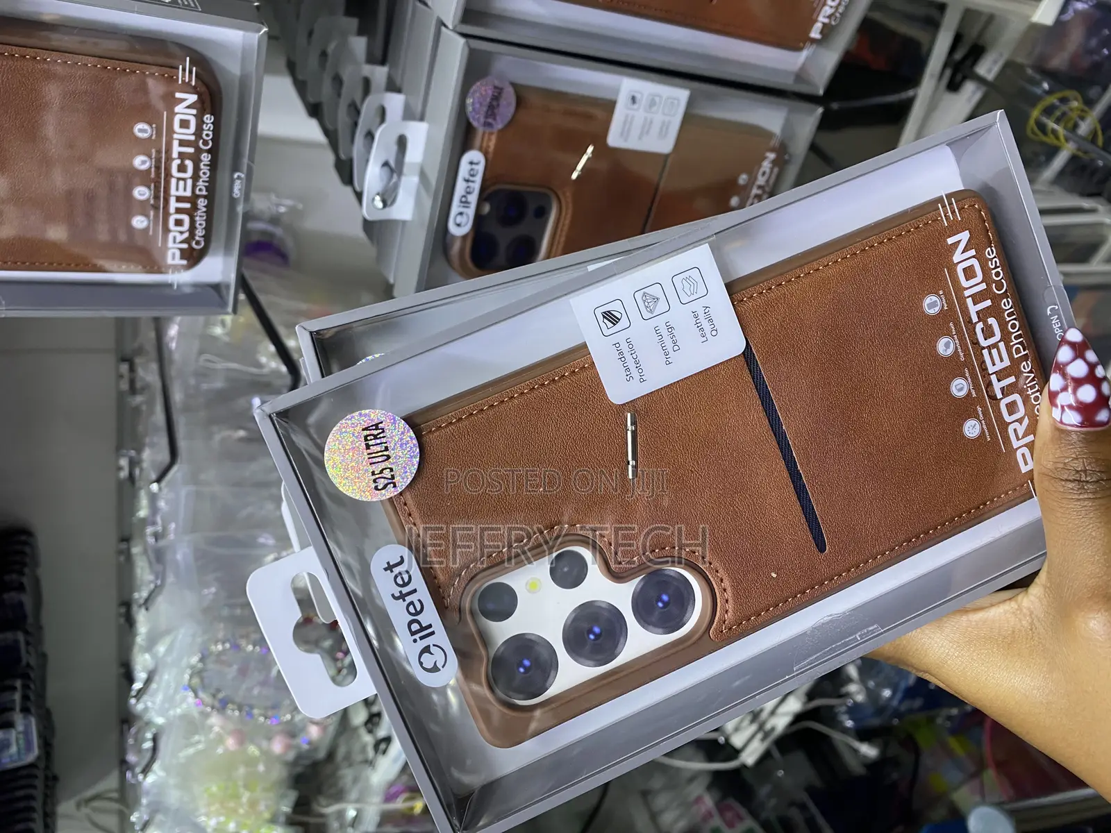 Xelers Samsung Galaxy S25 Ultra Magnetic Leather Case With Card Holder