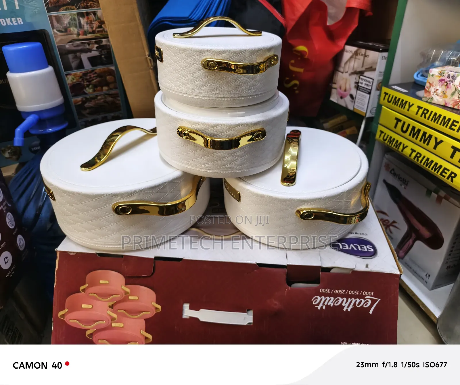 4pcs Leatherite White Hotpots