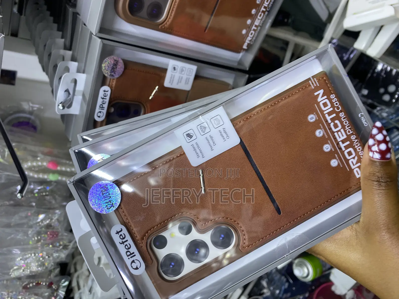 Deyhu Samsung Galaxy S24 Ultra Leather Magsafe Case With Card Holder