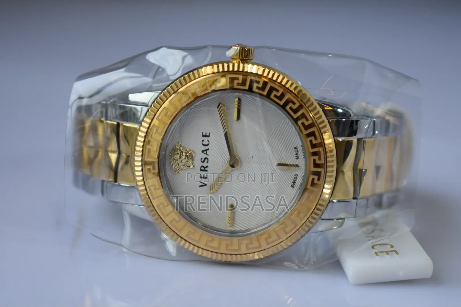 Versace Two Tone Ladies Watch White Dial