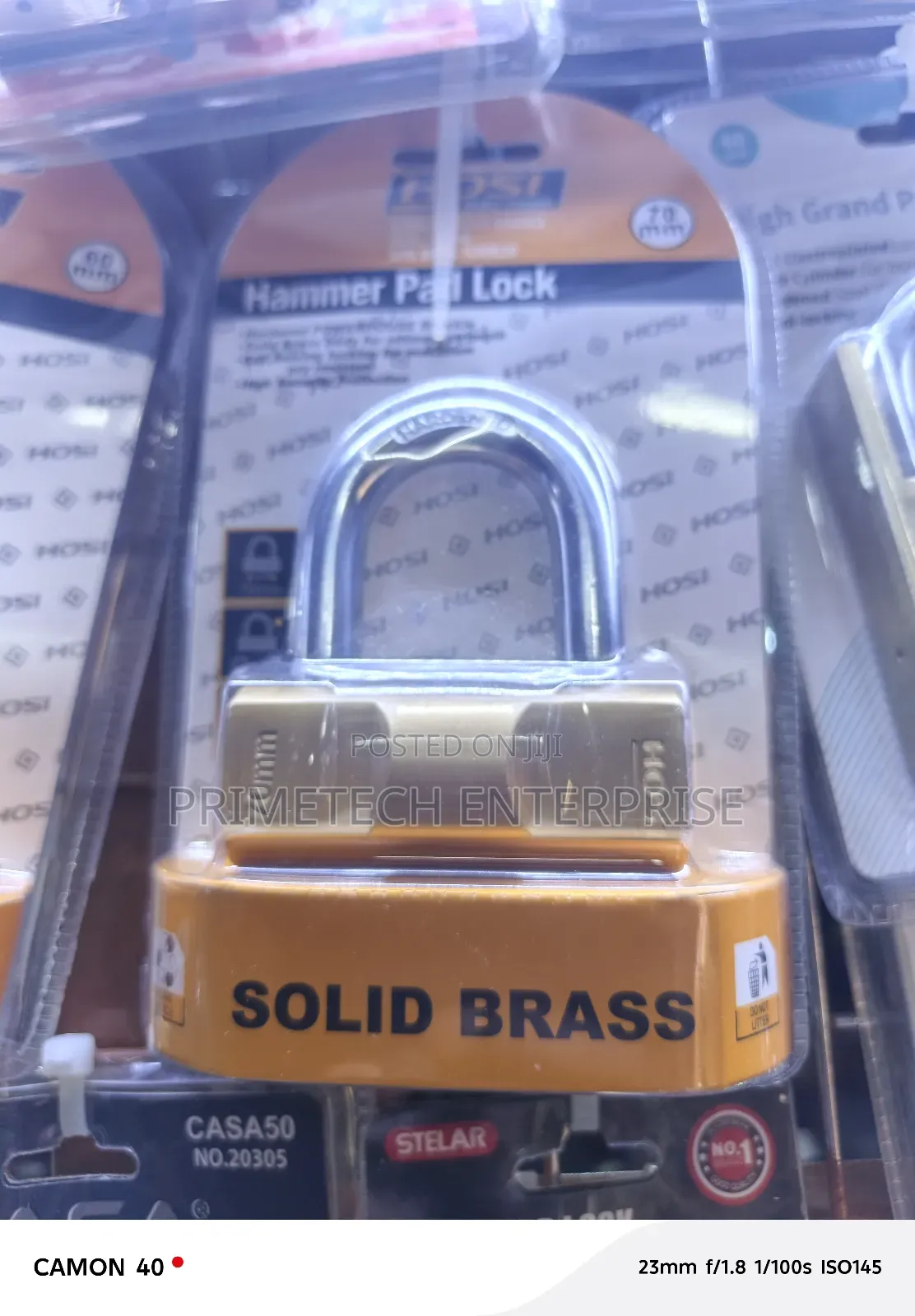 Hosi 70mm Brass Padlock