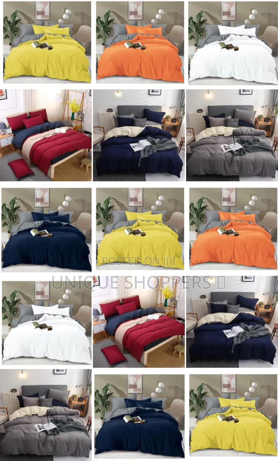 Plain Double Sided Color Cotton Duvet Covers*