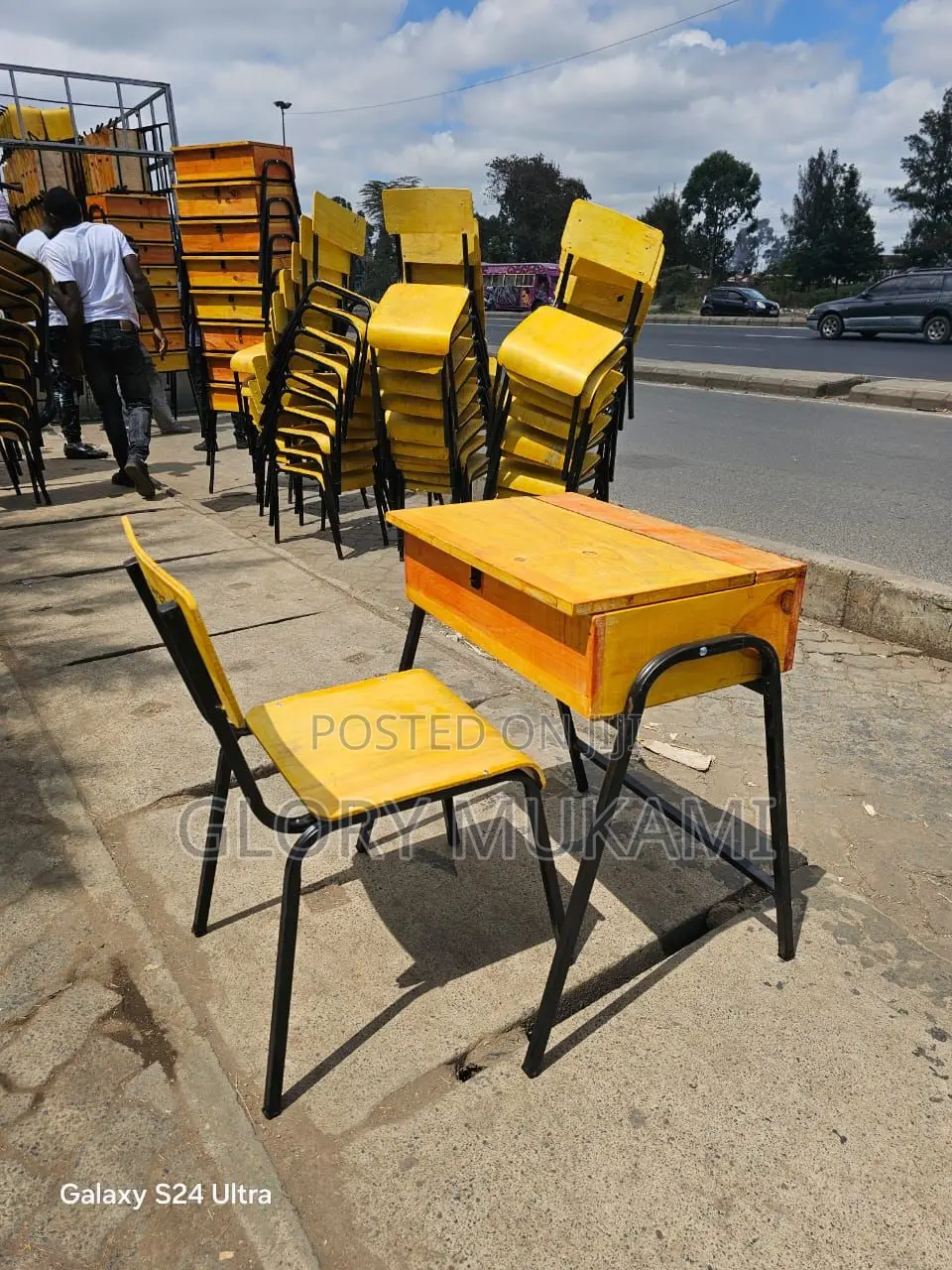 School Locker And Chair