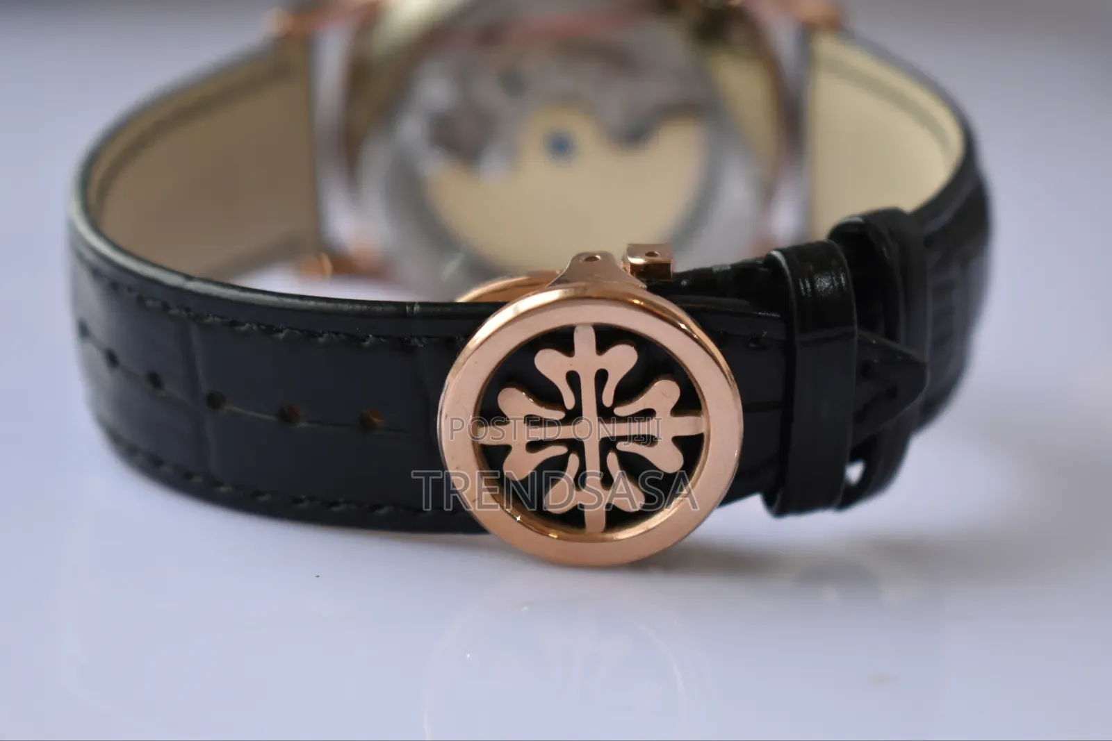 Patek Philipe Tourbillon Tiffany Rose Gold Leather Straps Watch