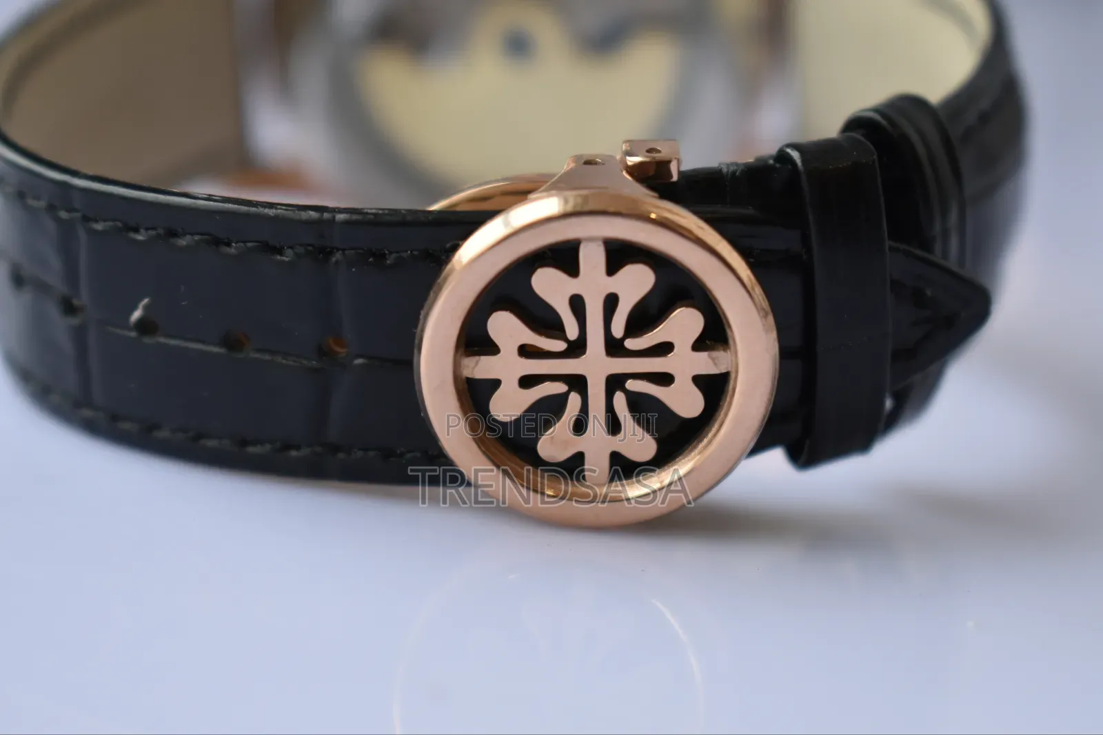 Patek Phiippe Black Rose Gold and Silver Tourbillon Watch