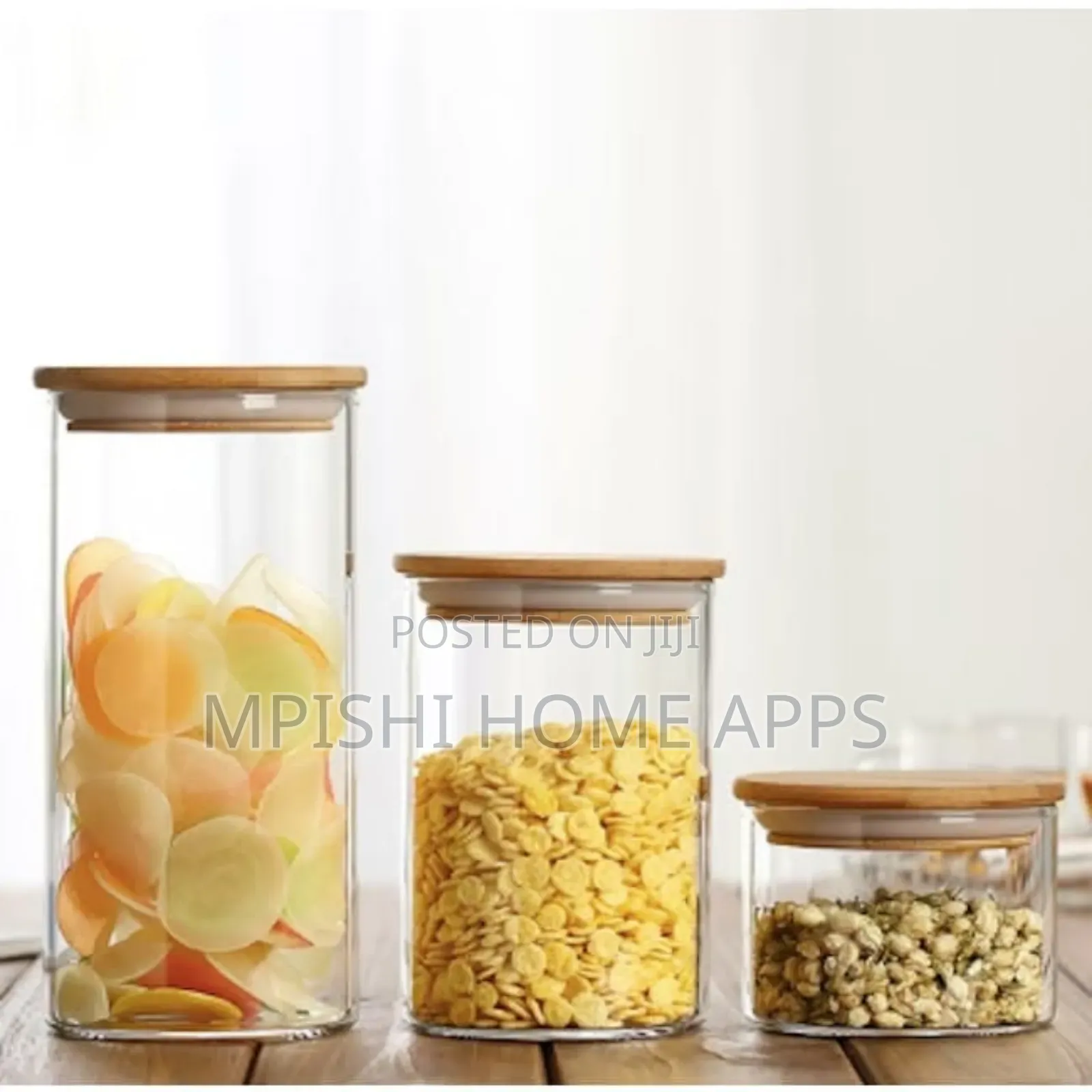 Air Tight Glass Cereal Container With Bamboo Lid Now