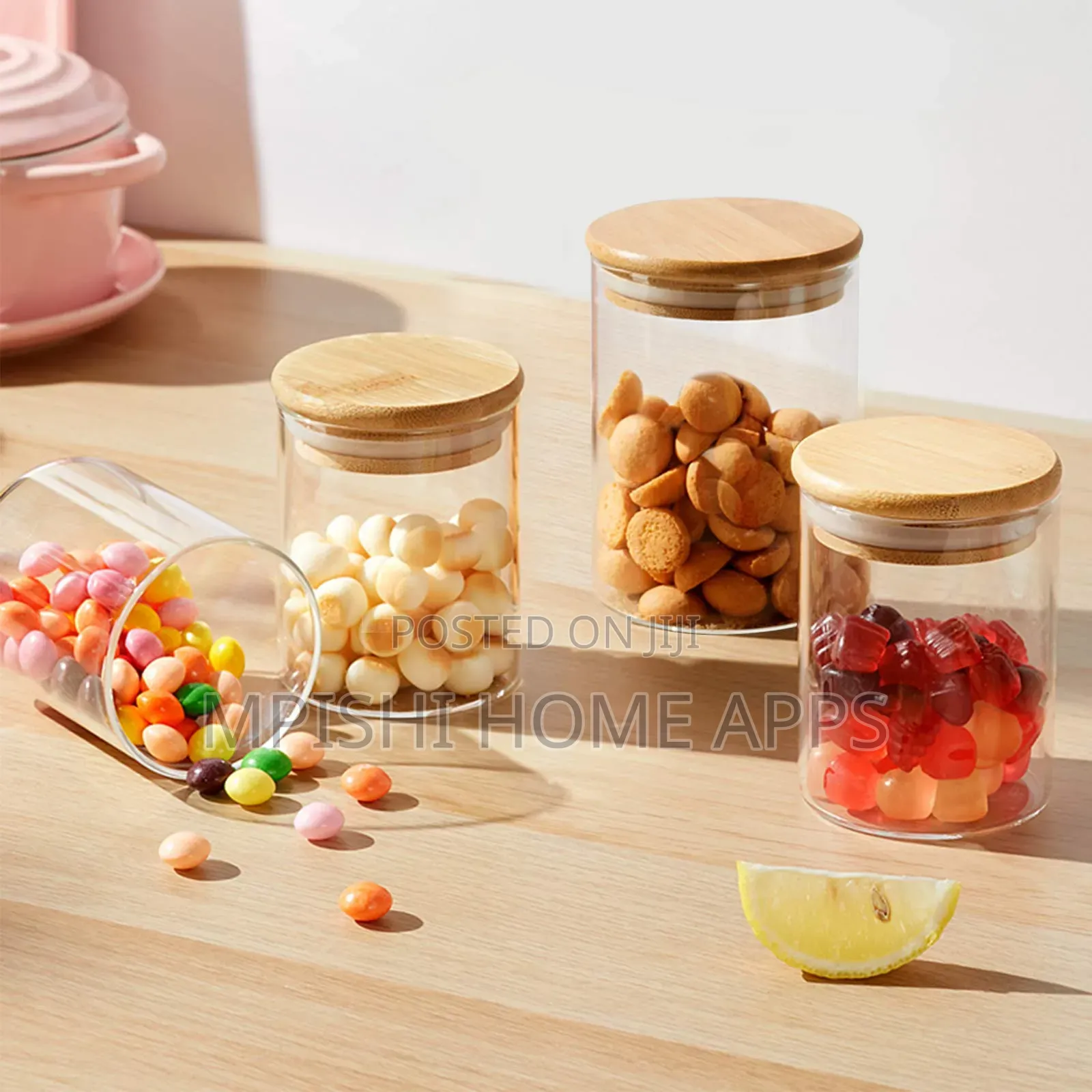Air Tight Glass Cereal Container With Bamboo Lid Now