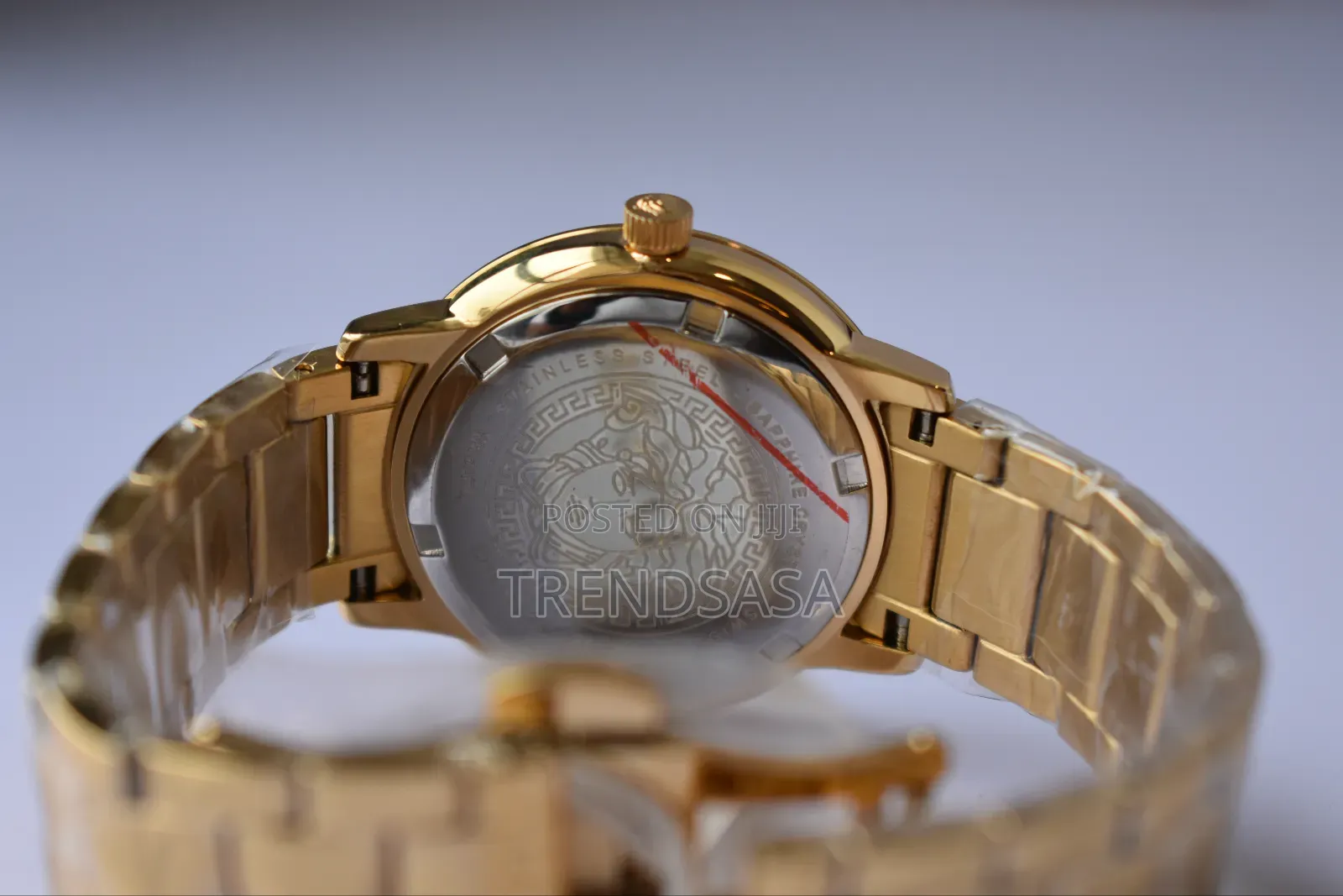 Versace Black Dial Full Yellow Gold Ladies Watch