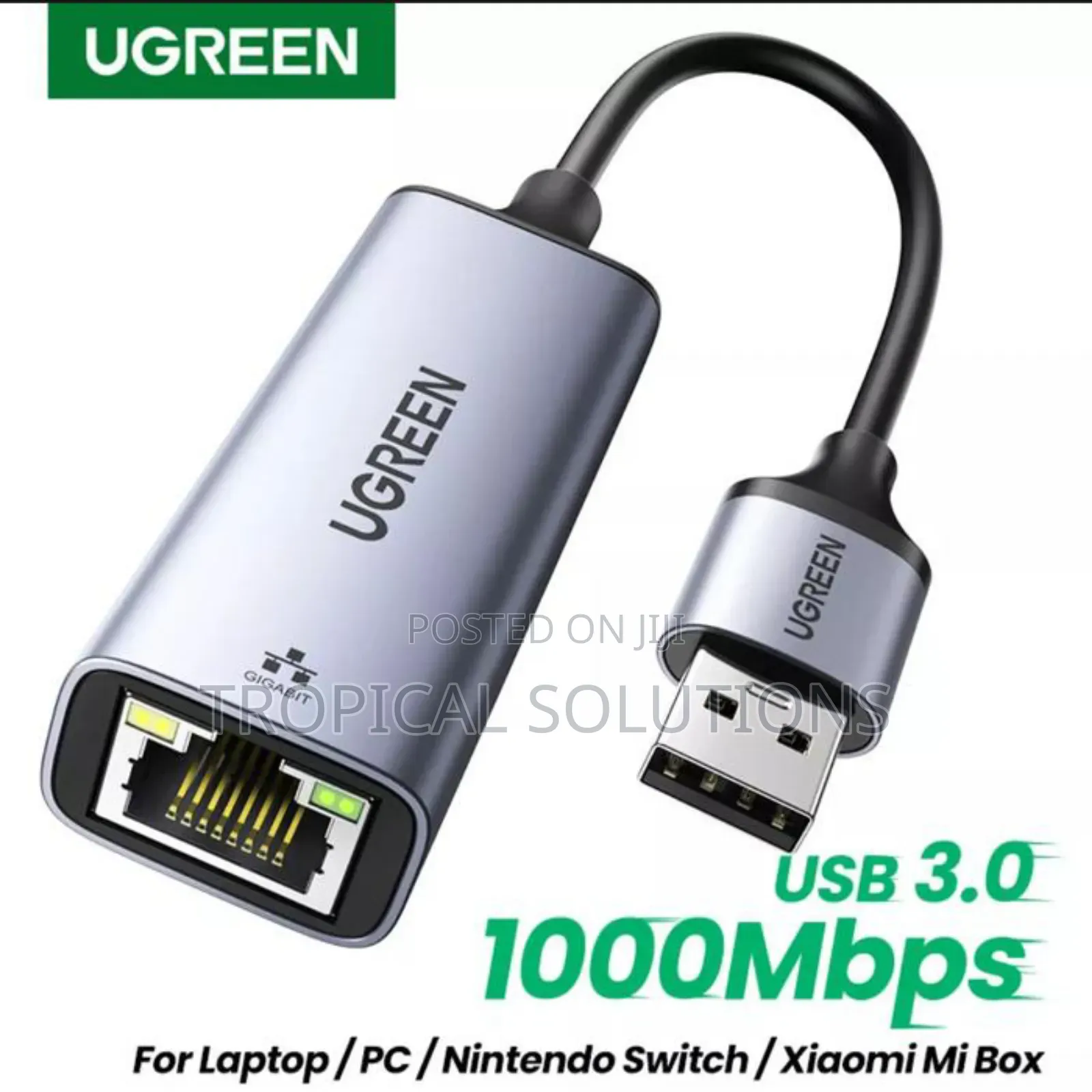 Ugreen Usb -a 3.0 to Rj45 Gigabit Ethernet+ Usb-a 3.0 Adapter