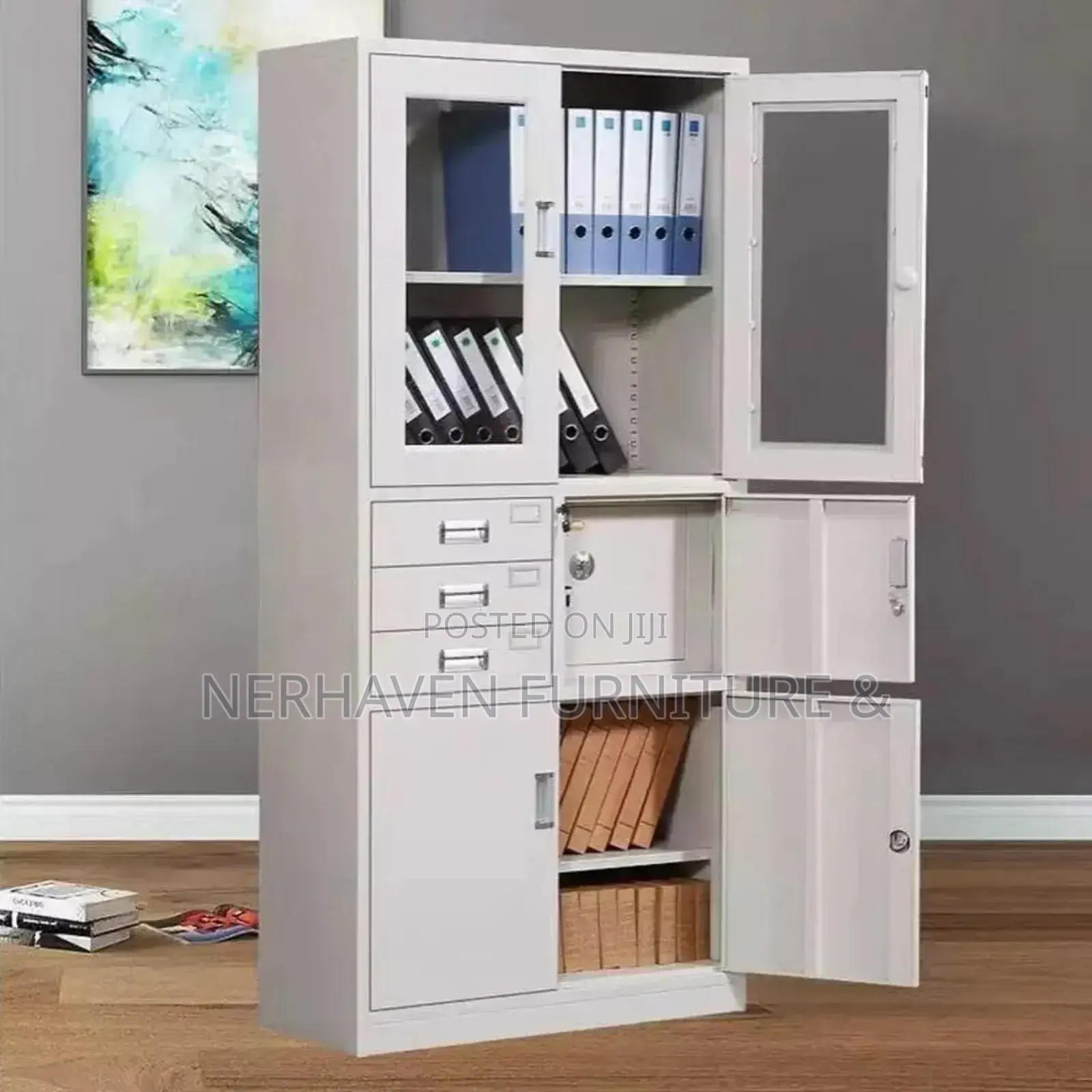 Drawer Metal File Cabinet With Safe– Office Storage
