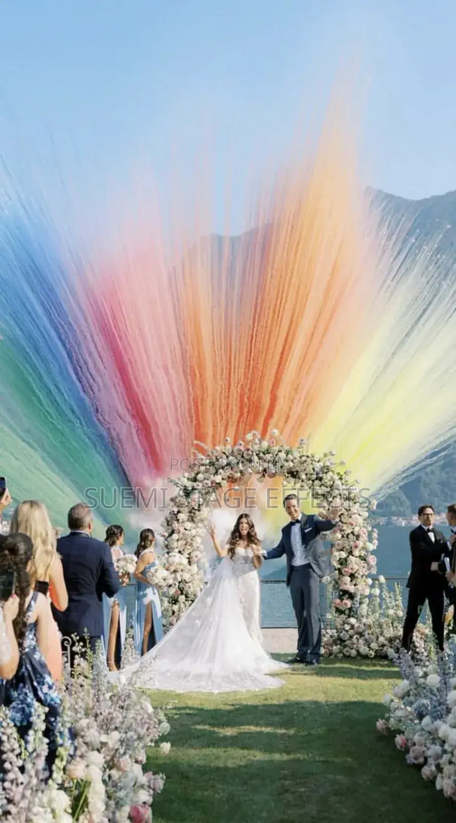 Daytime Fireworks for Weddings – Magical First Kiss Grand Moments
