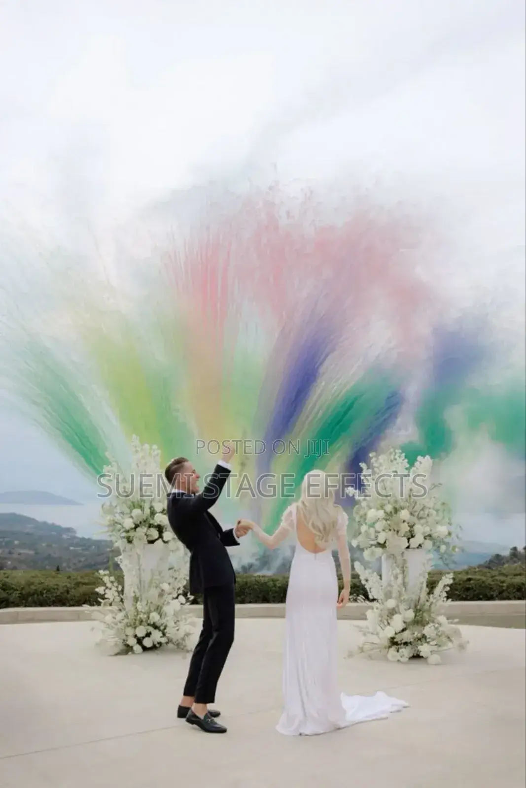 Daytime Fireworks for Weddings – Magical First Kiss Grand Moments