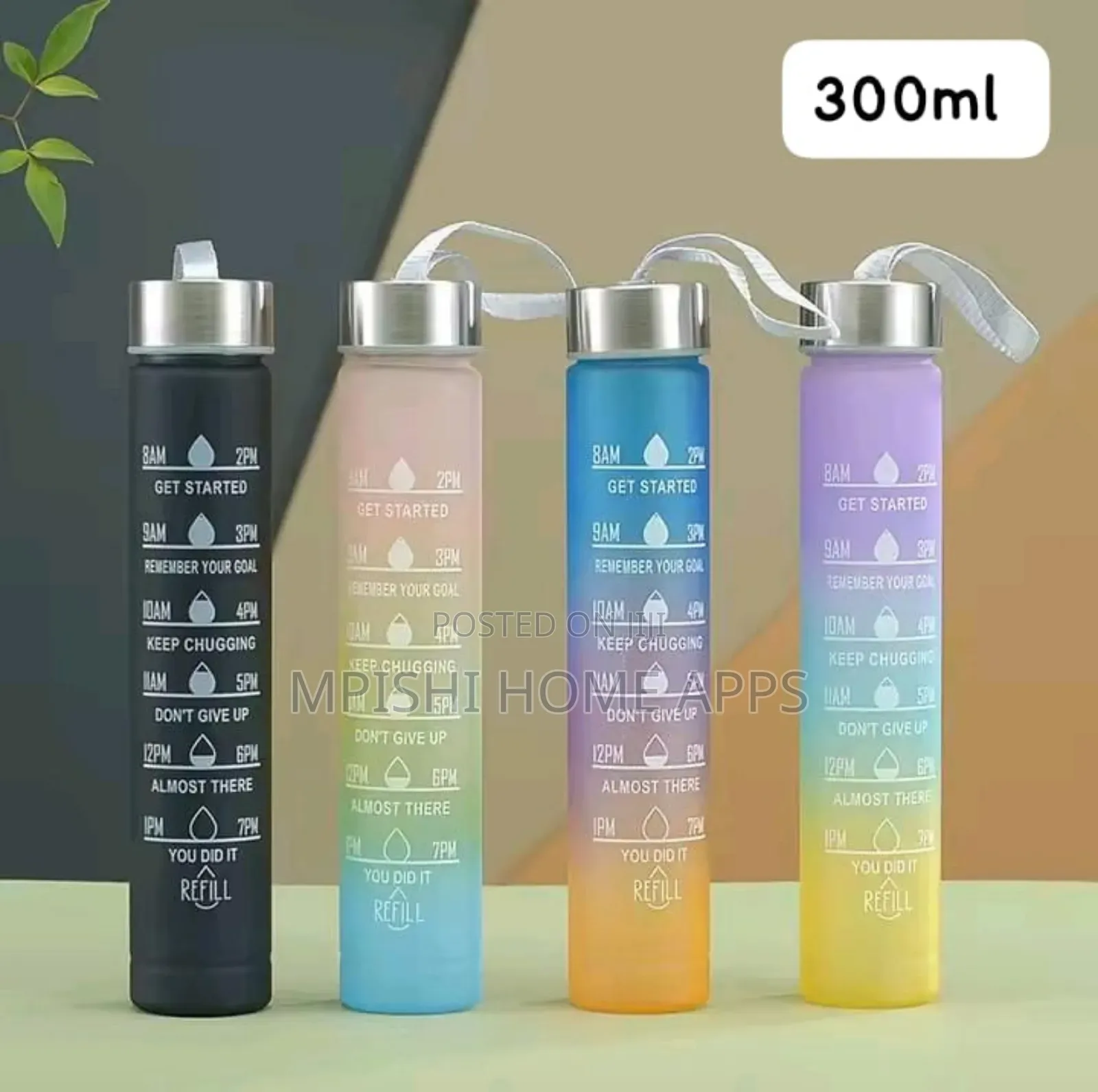 3 in 1 Motivation Water Bottle