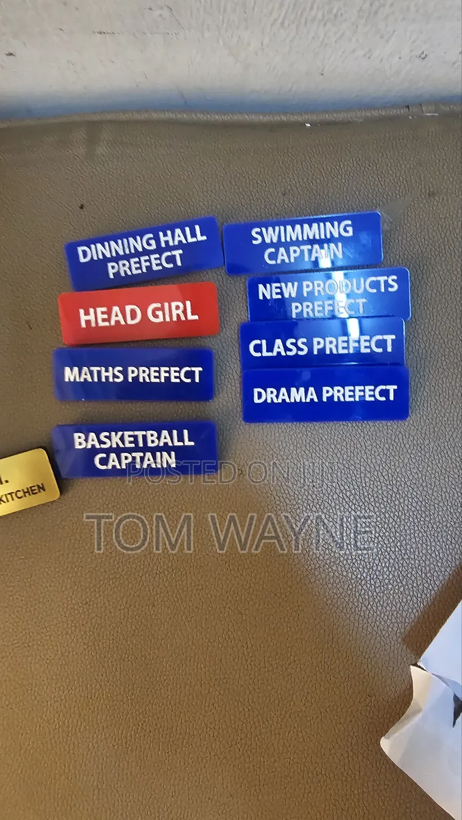 Name Badges Engraved With Names or Business/School Name
