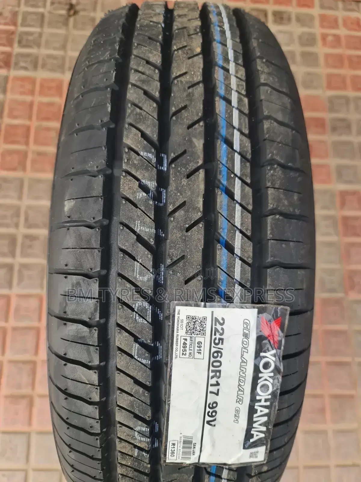 225 /60 R17 Yokohama Tyres (Highway Terrrain) Japan. G91.