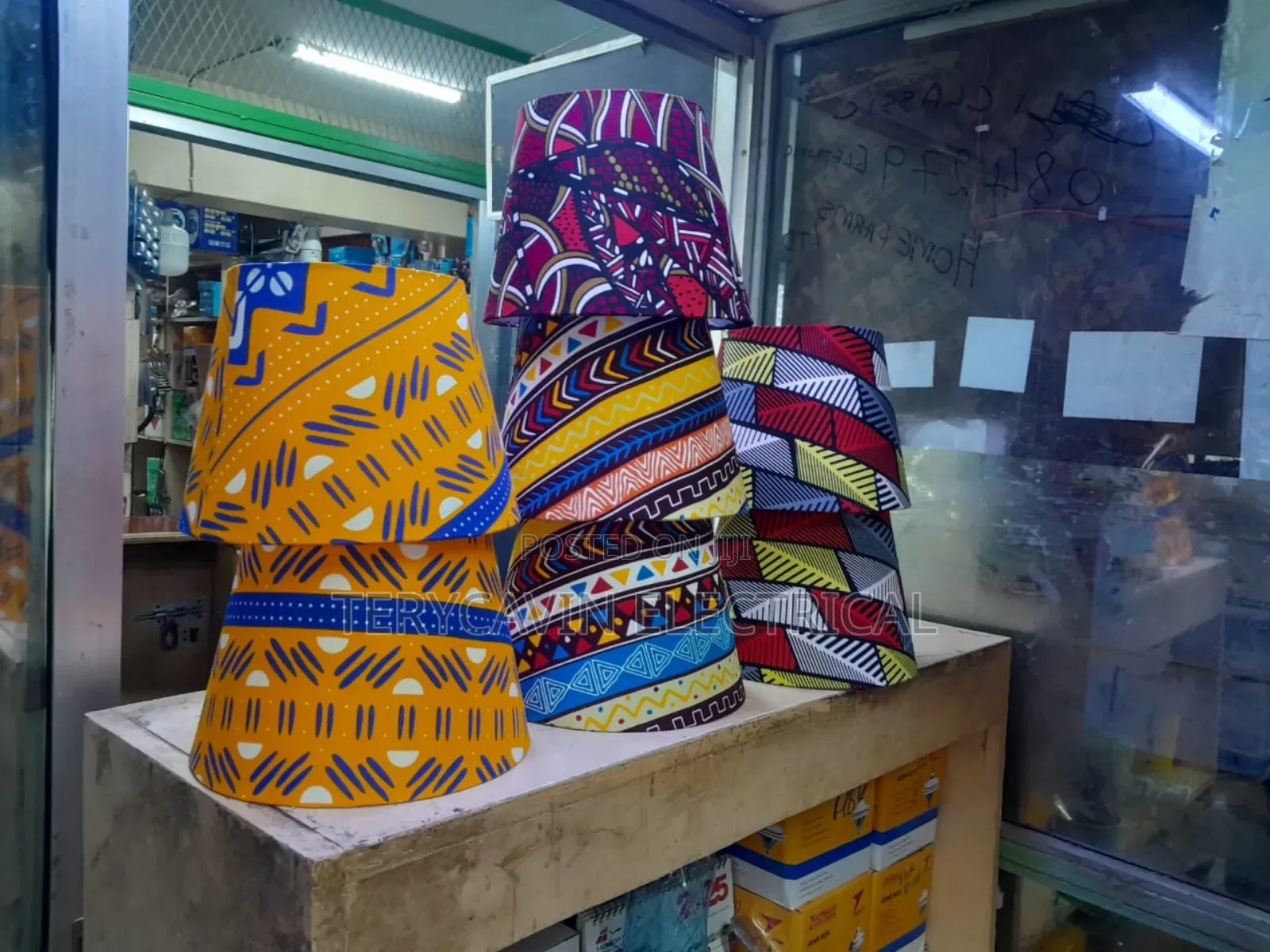 Lights Shades for Table Lamps With African Materials