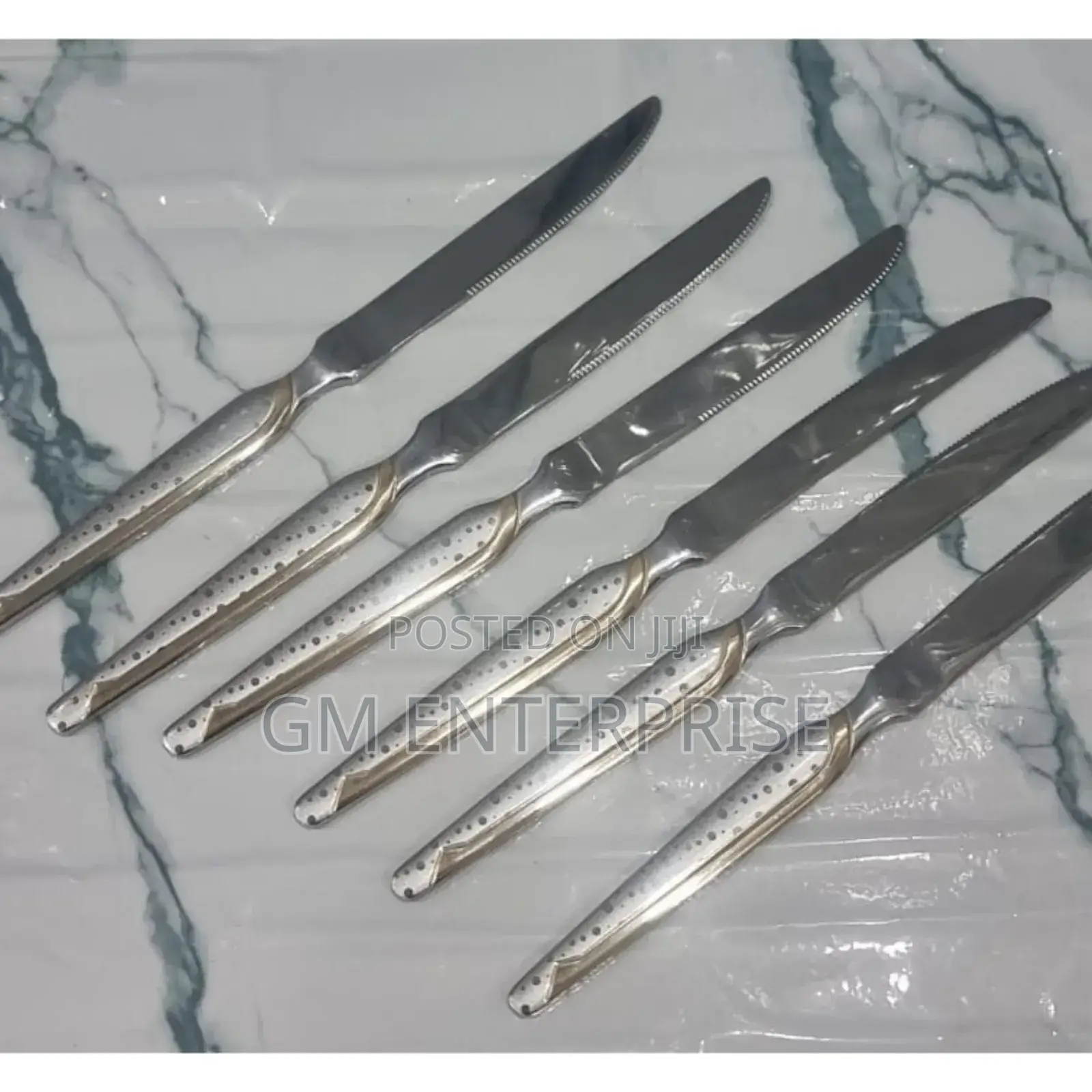 *Boyuan Heavy Stainless Steel Gold Line Cutlery Set