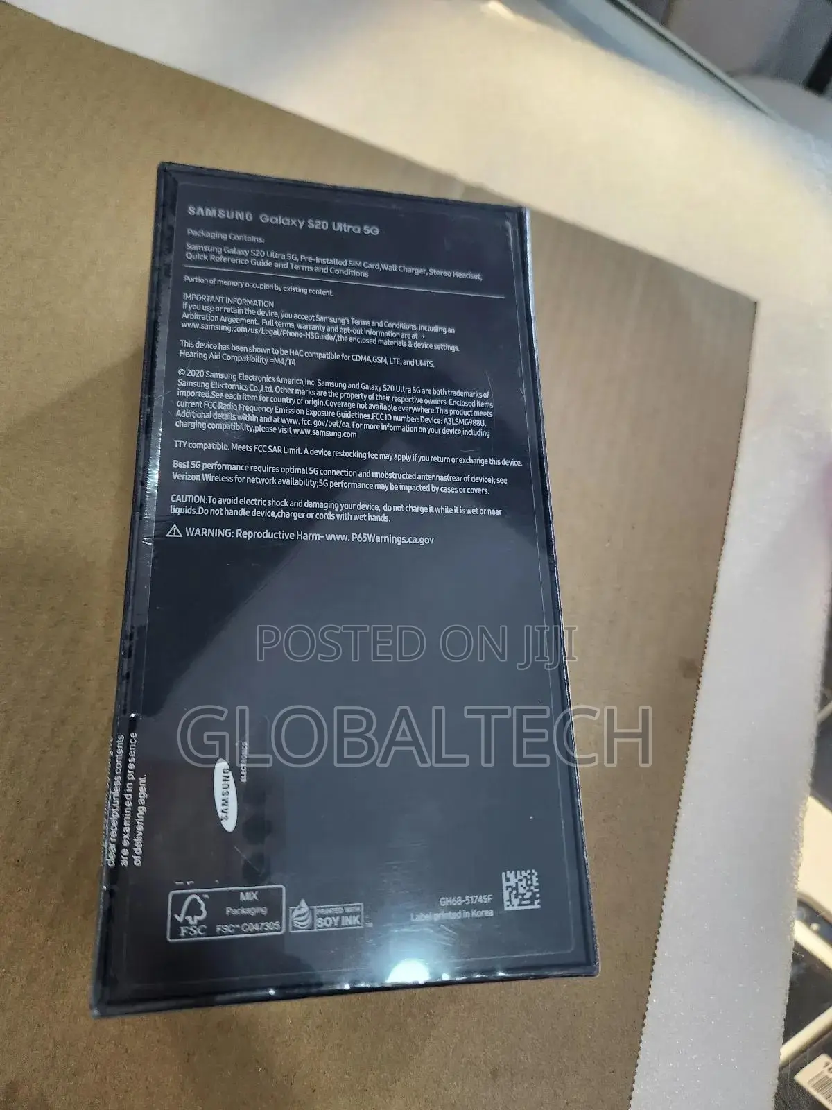 New Samsung Galaxy S20 Ultra 5G 128 GB White