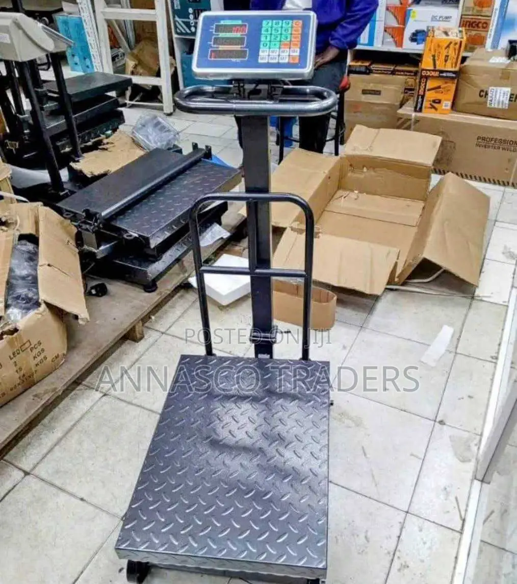 Platform Digital Scale 600kgs With Guard And Wheels