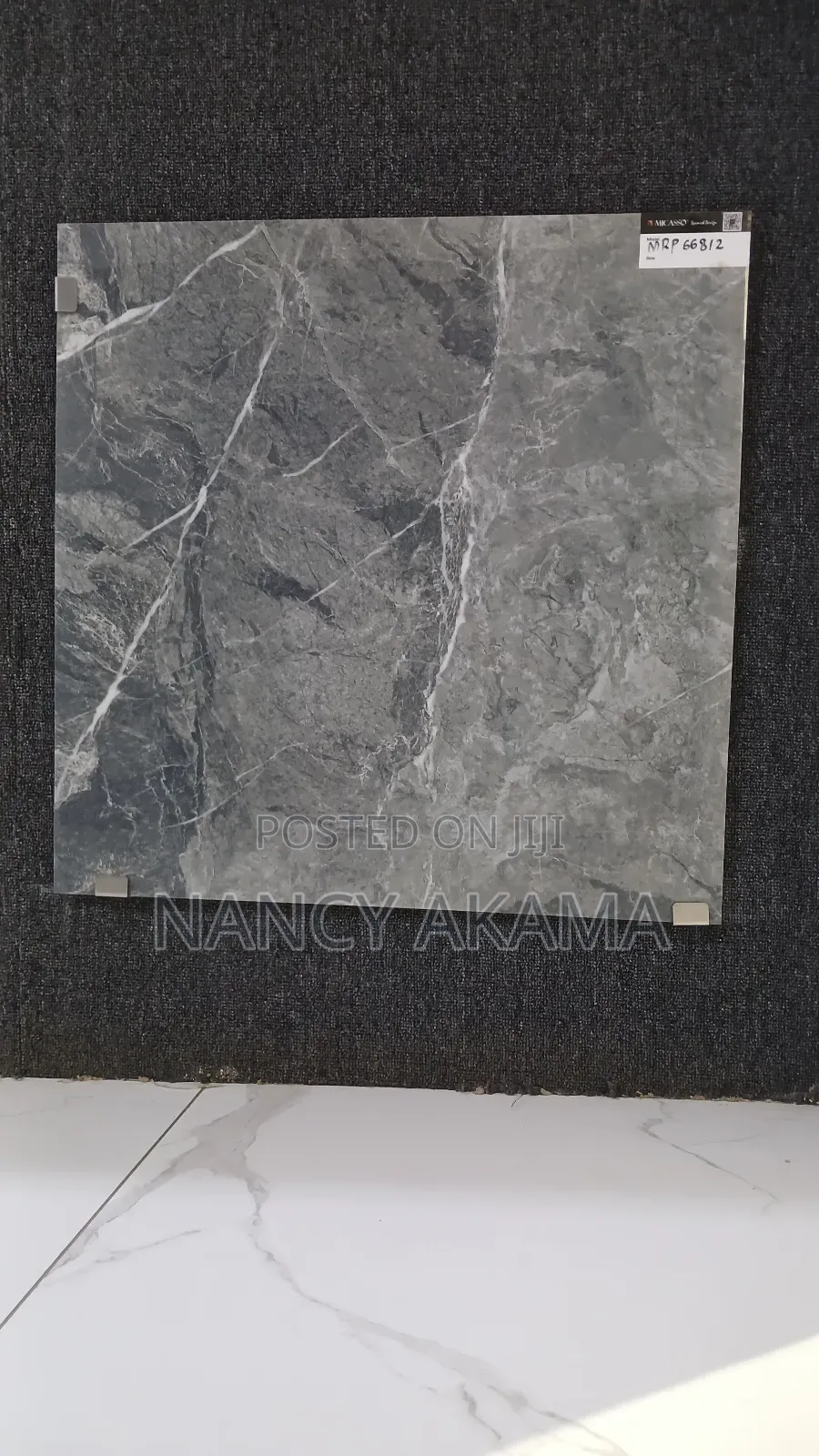 Glossy Dark Grey 600*600mm Floor Tiles