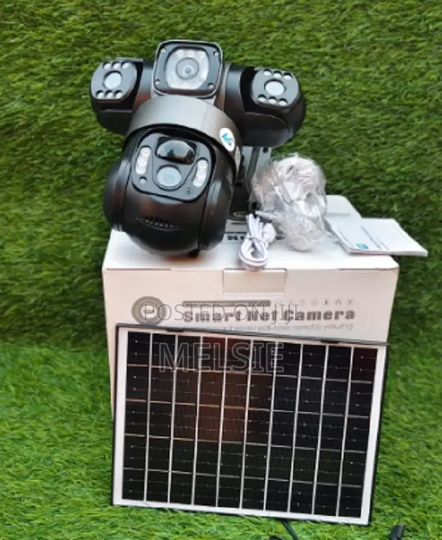 Three Lens Auto Tracking Solar PTZ Security CCTV Camera