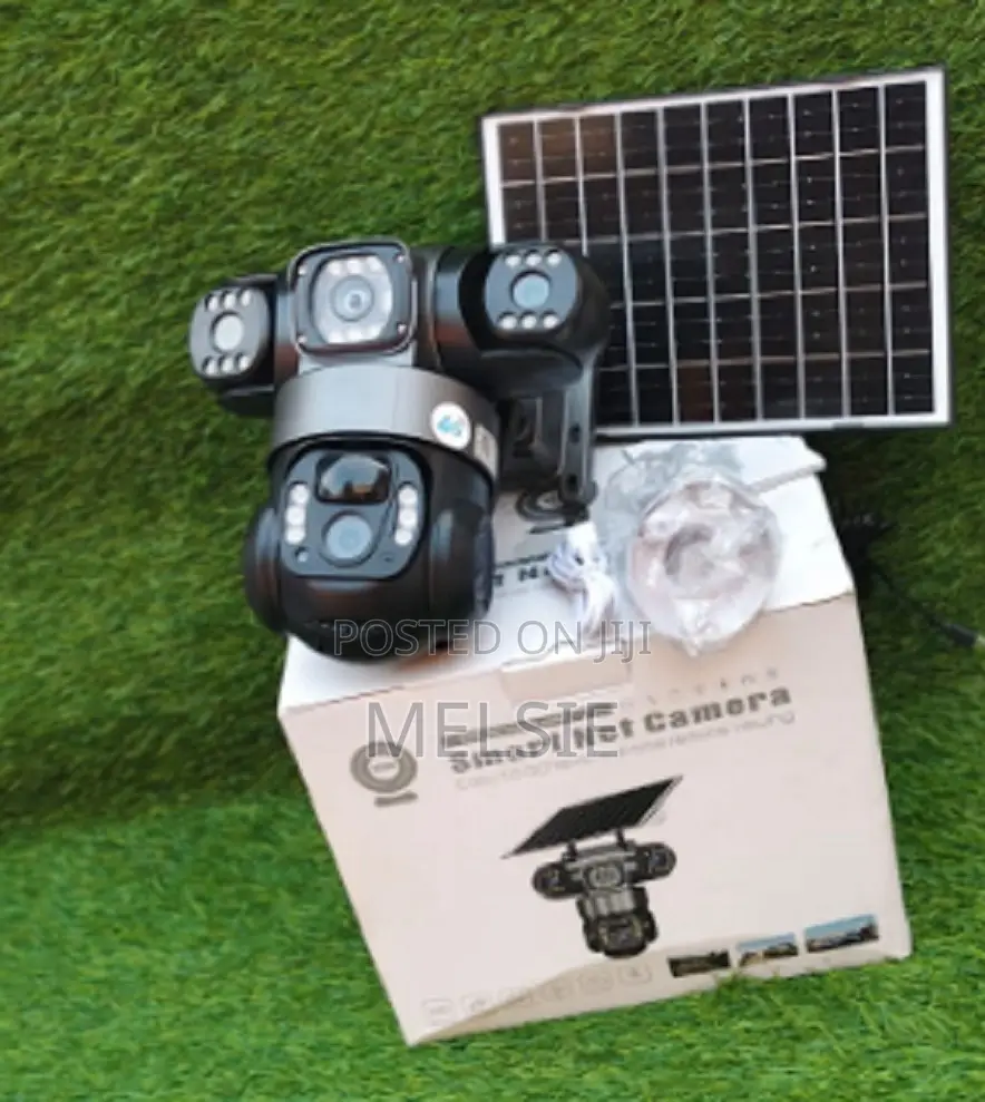 4g 6mp Triple Lens (Three Screens) Solar Powered PTZ Camera