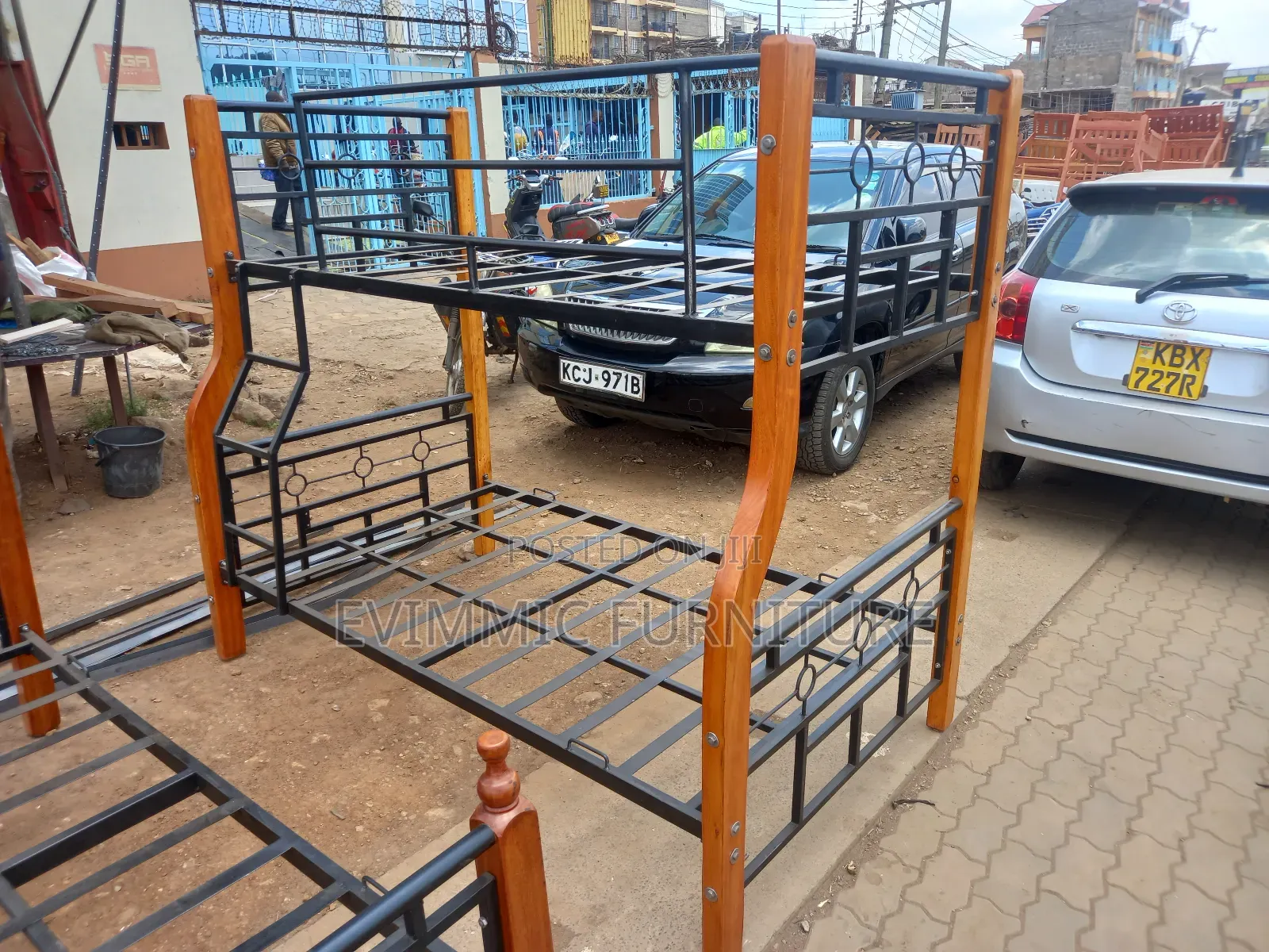 3 Ft X 6 and 3.5 X 6 Hardwood Metal Frame Bunk Beds