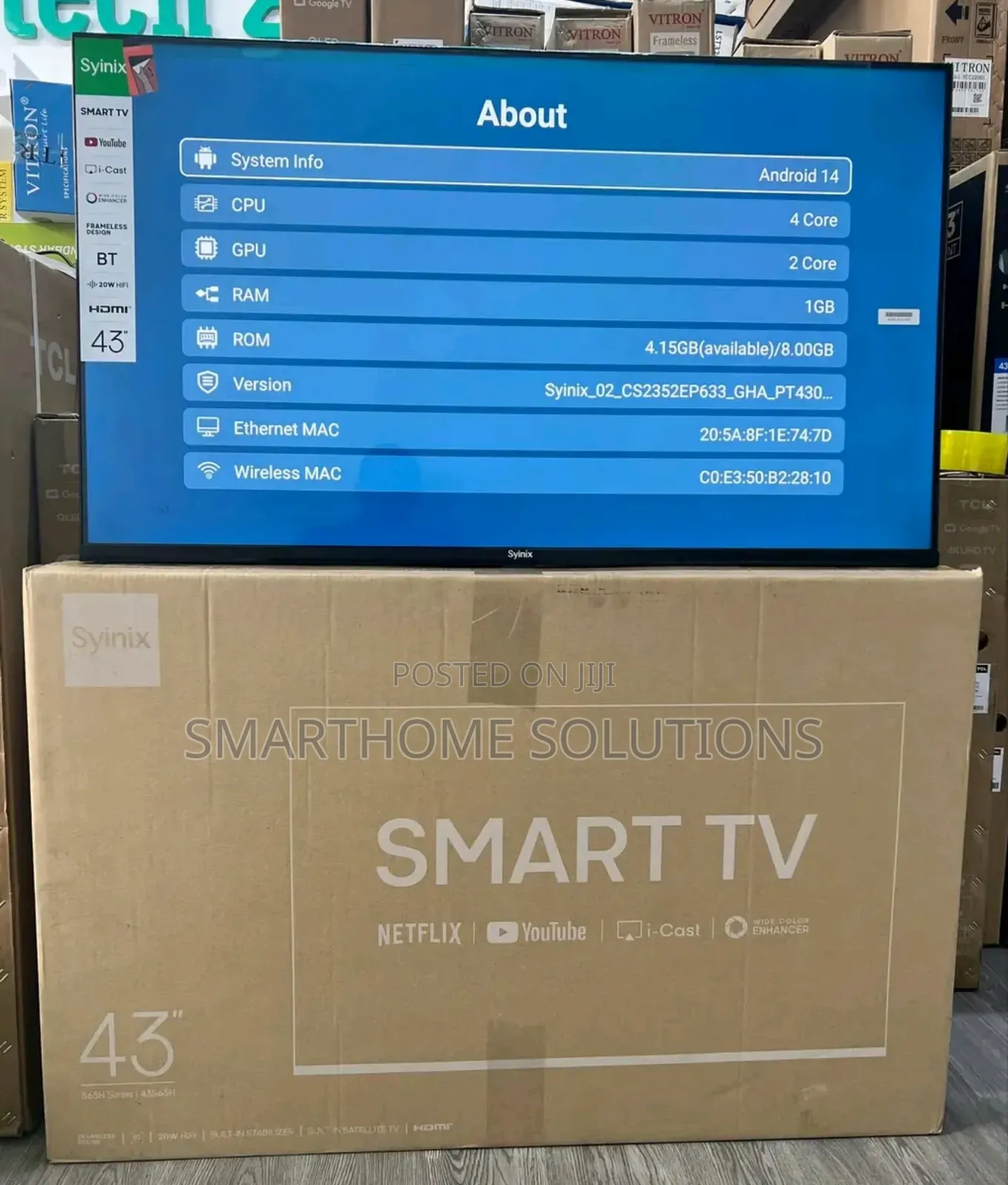 Synix 43" Smart Tv