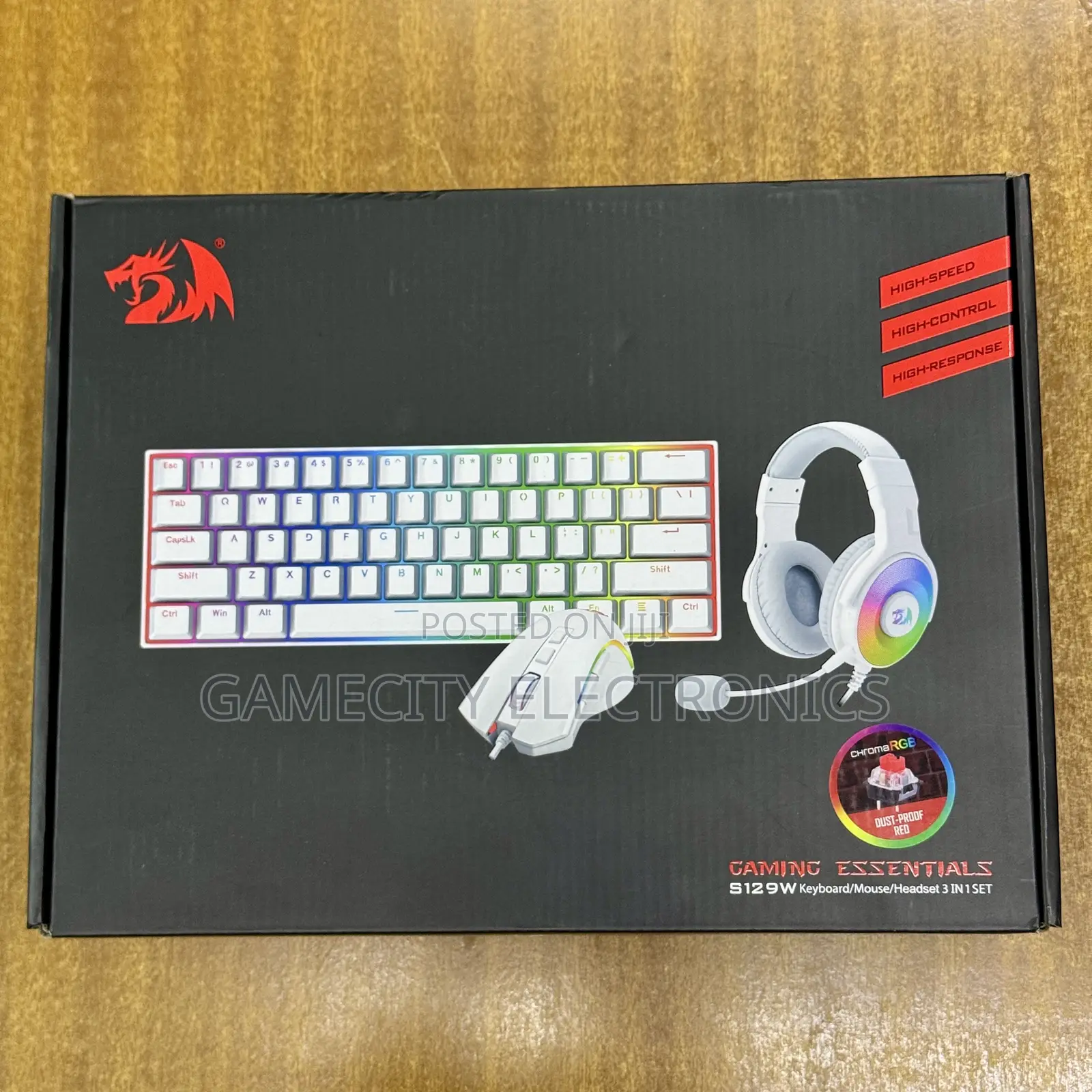 Redragon S129w Combo Mechanical Keyboard Mouse and Headphones
