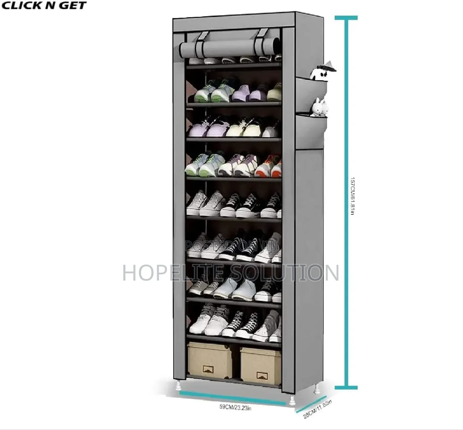 Zipper Shoe Cabinet