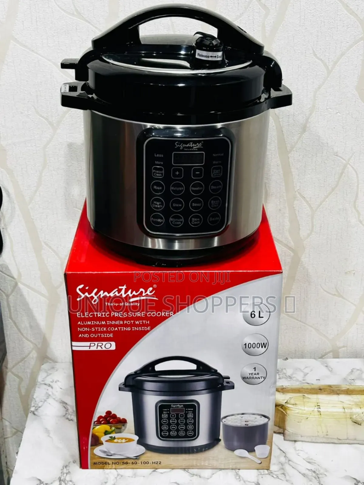 Signature 6l* Electric Pressure Cooker ( Sg-60-100-H22 )