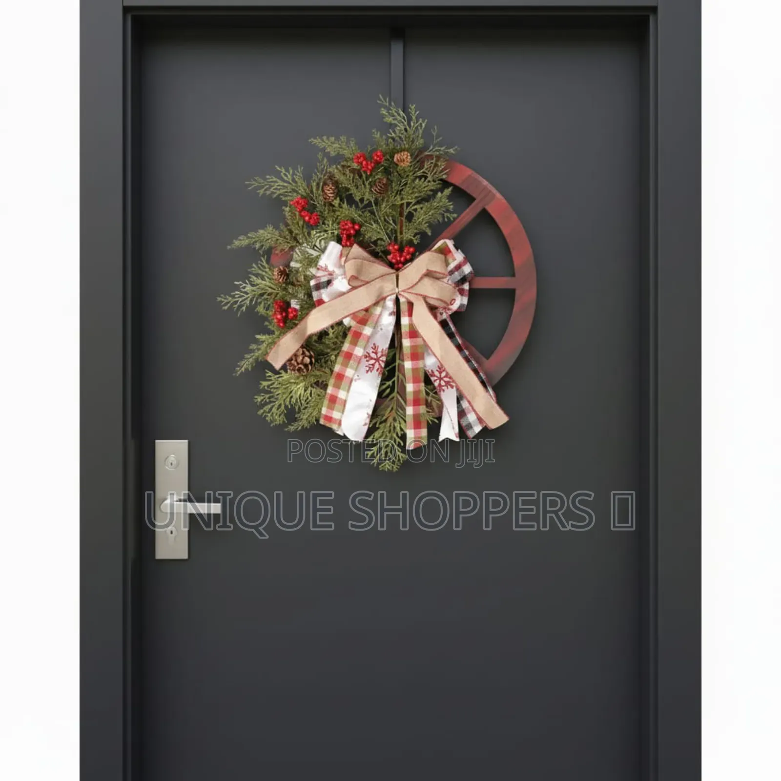 40cm Christmas Rustic Wheel Garland