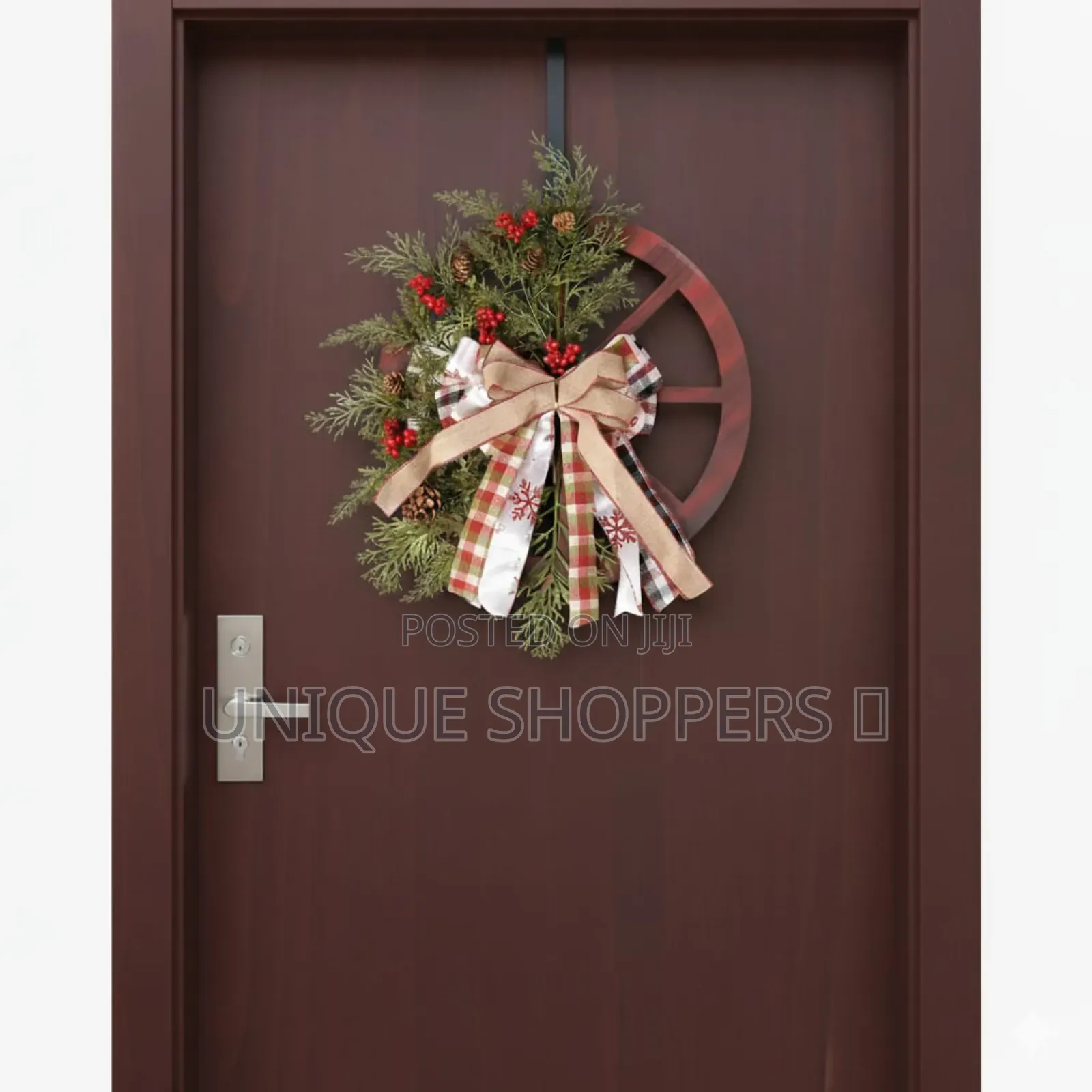 40cm Christmas Rustic Wheel Garland