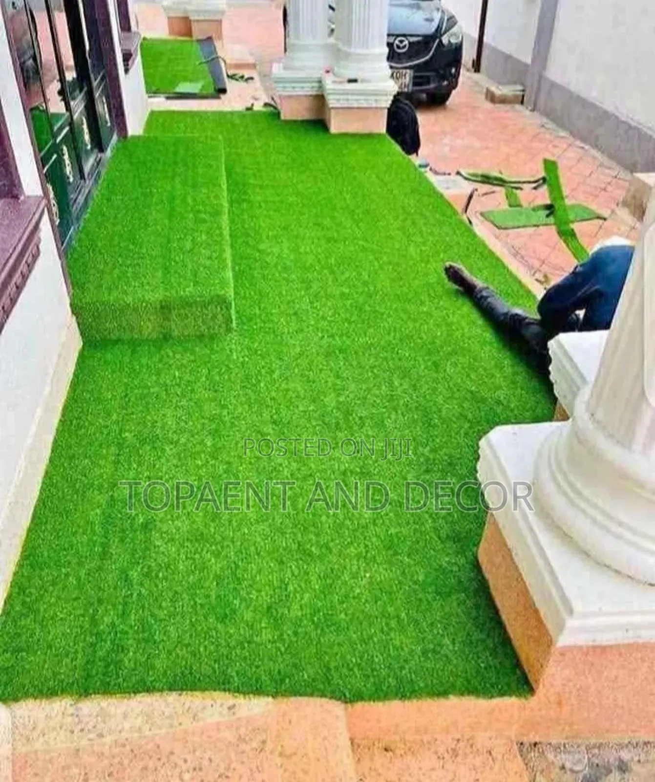 Evergreen Synthetic Grass Carpet for Compound