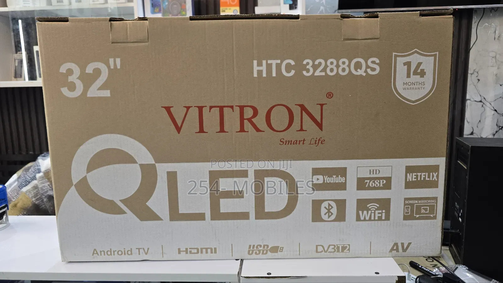 Vitron 32 Inch Qled Smart Android TV Htc3288qs With Bluetooth