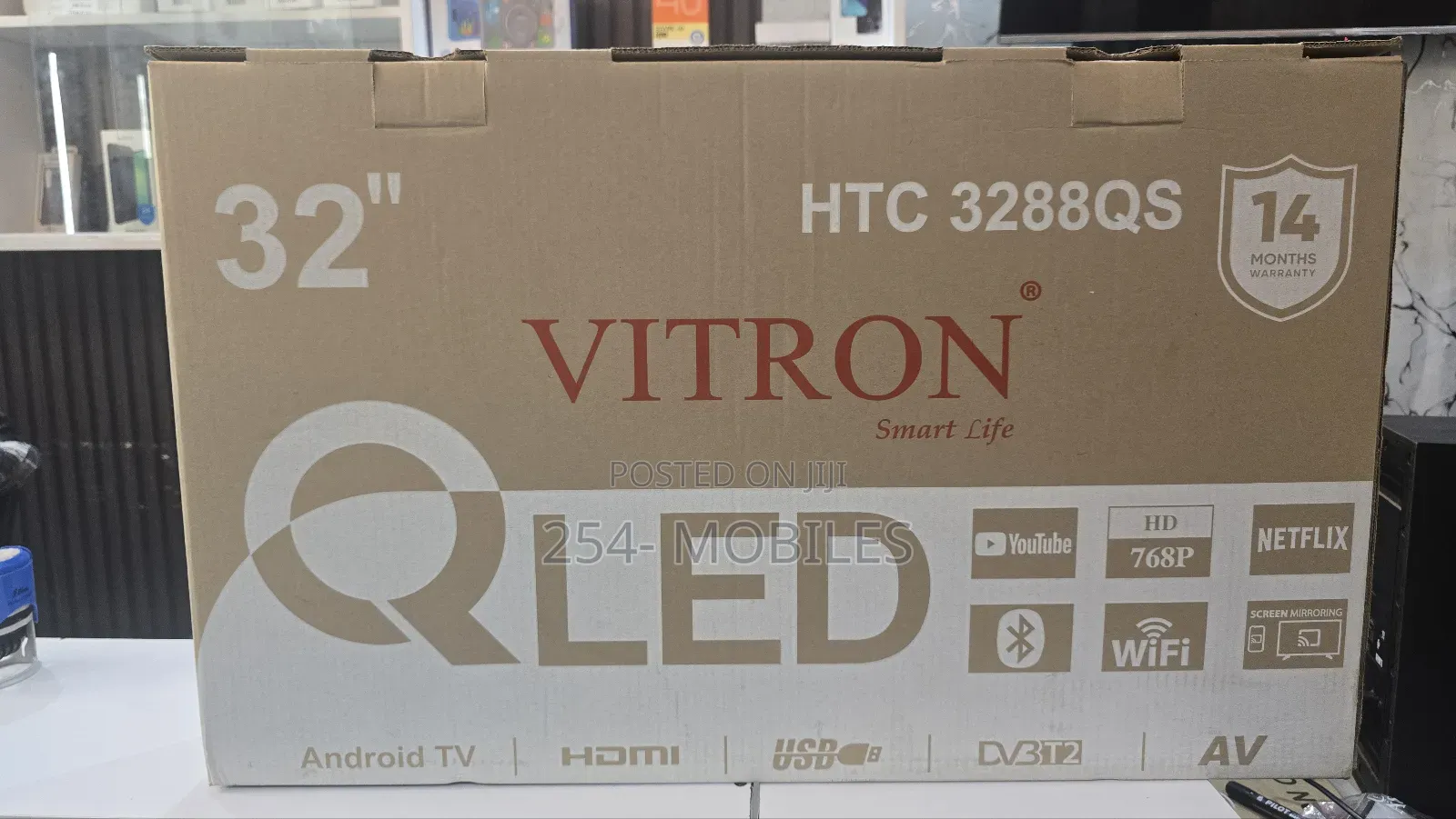 Vitron 32 Inch Qled Smart Android TV Htc3288qs With Bluetooth