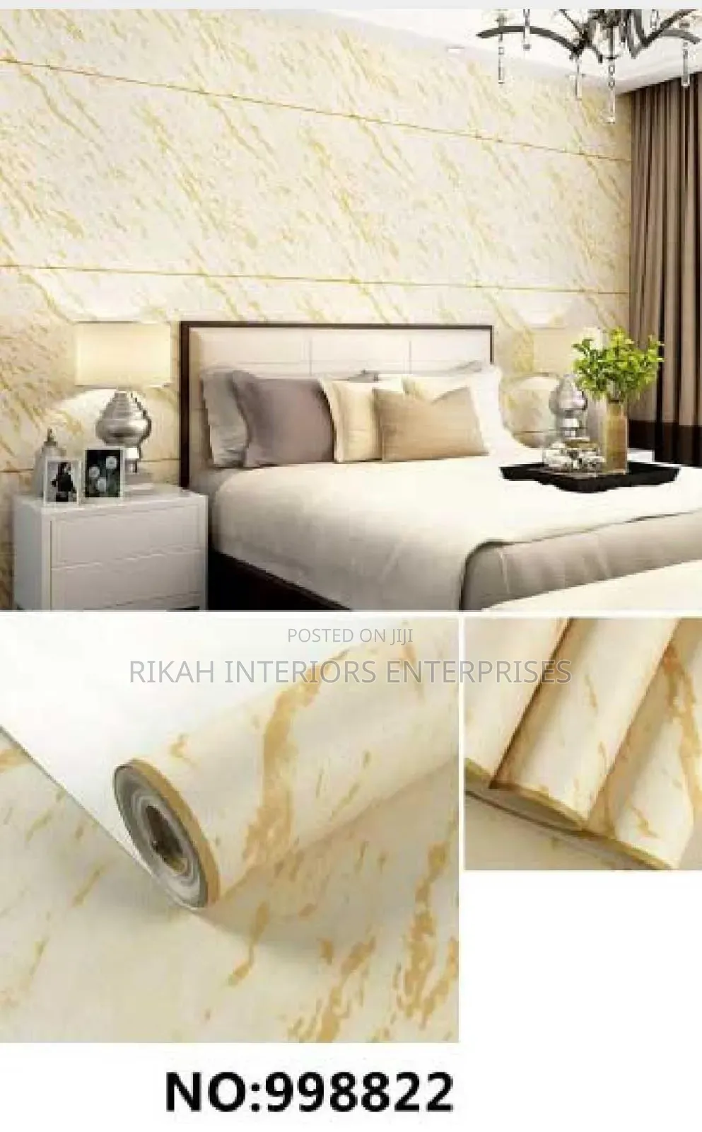 Marble Cream and Baige Wallpaper