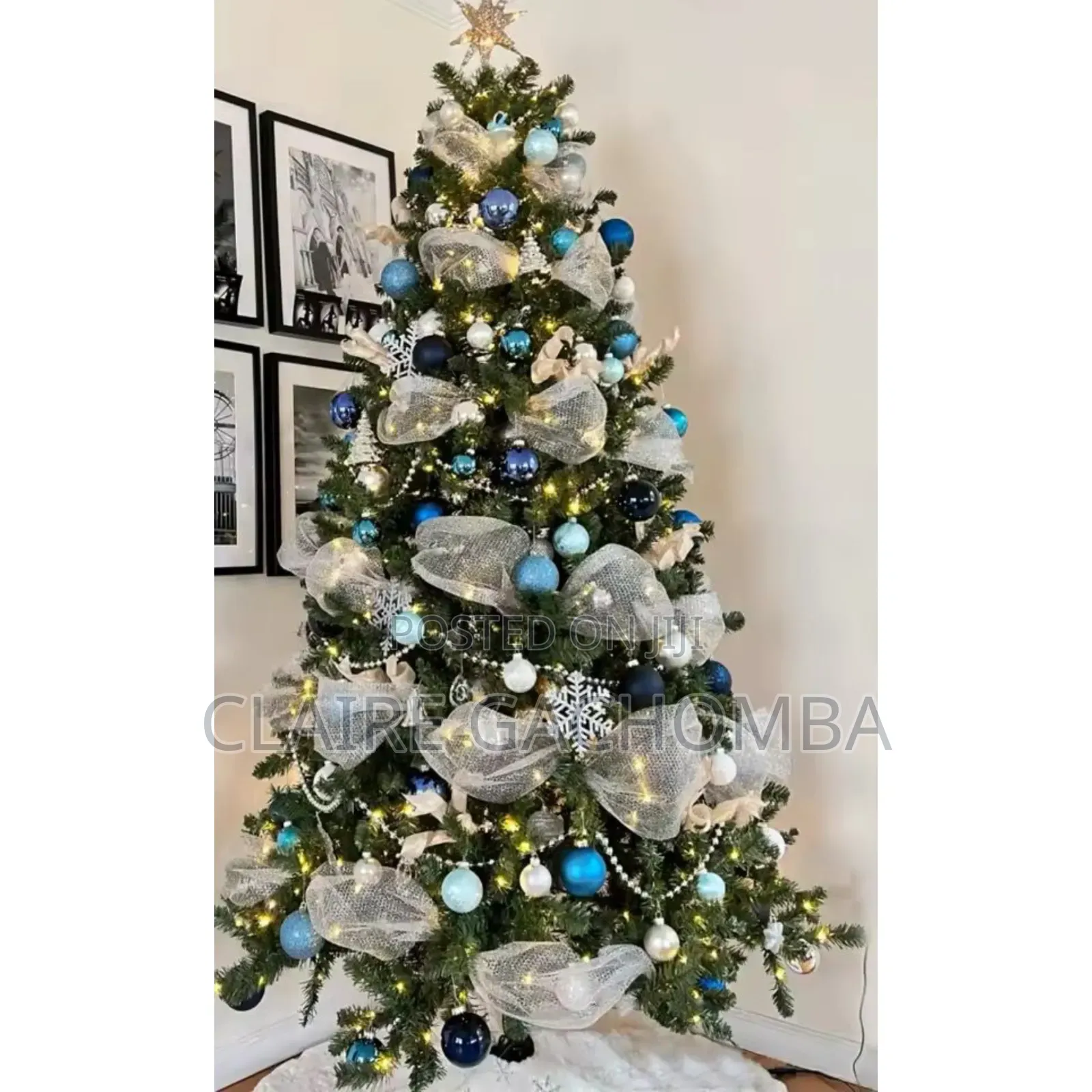 Christmas Ribbon Tree Decoration Mesh Tulle Roll Fabric